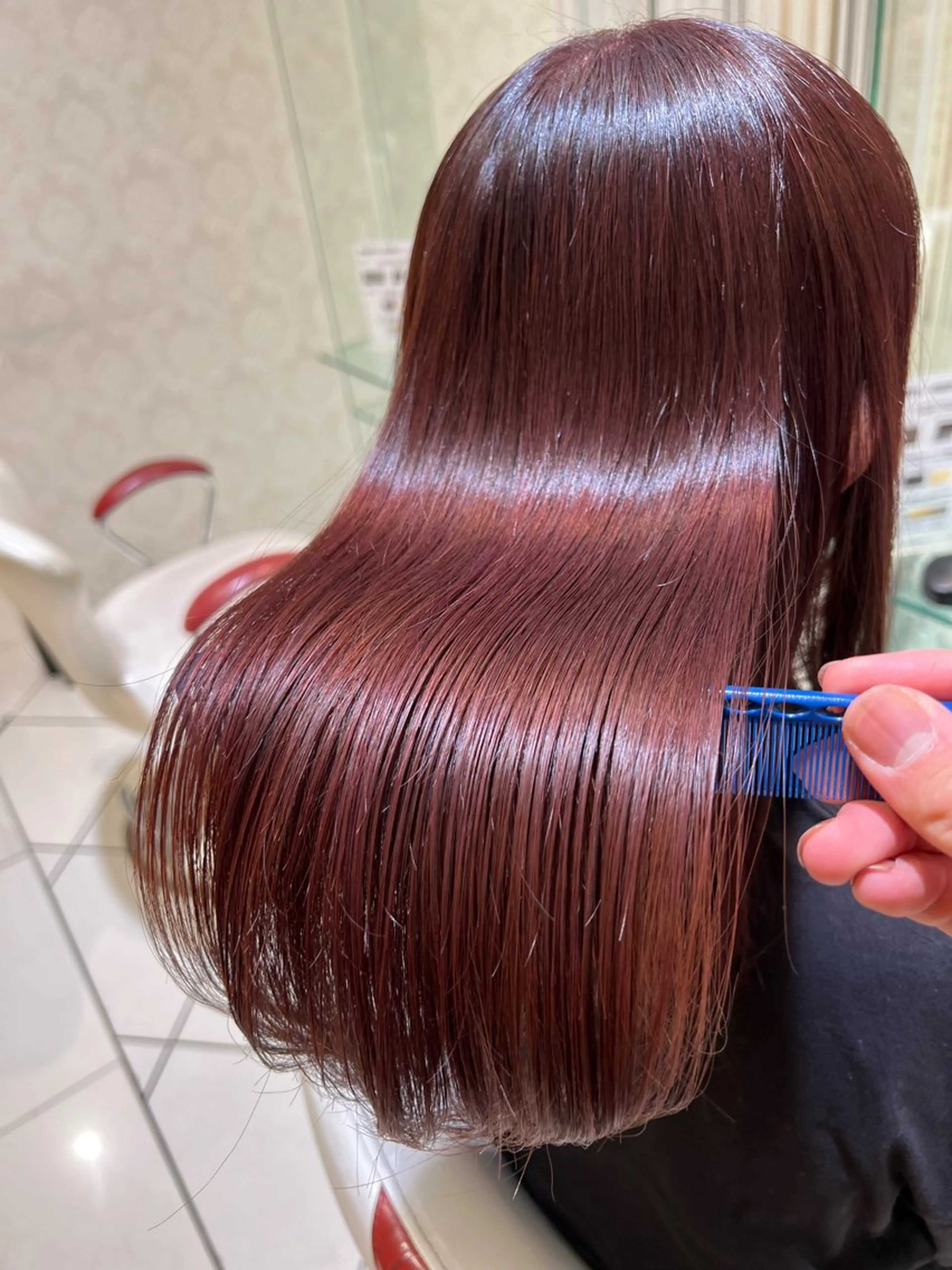 ロング カラー ボブ/ハイトーン髪質 改善/越谷✨クラモチのヘアスタイル
