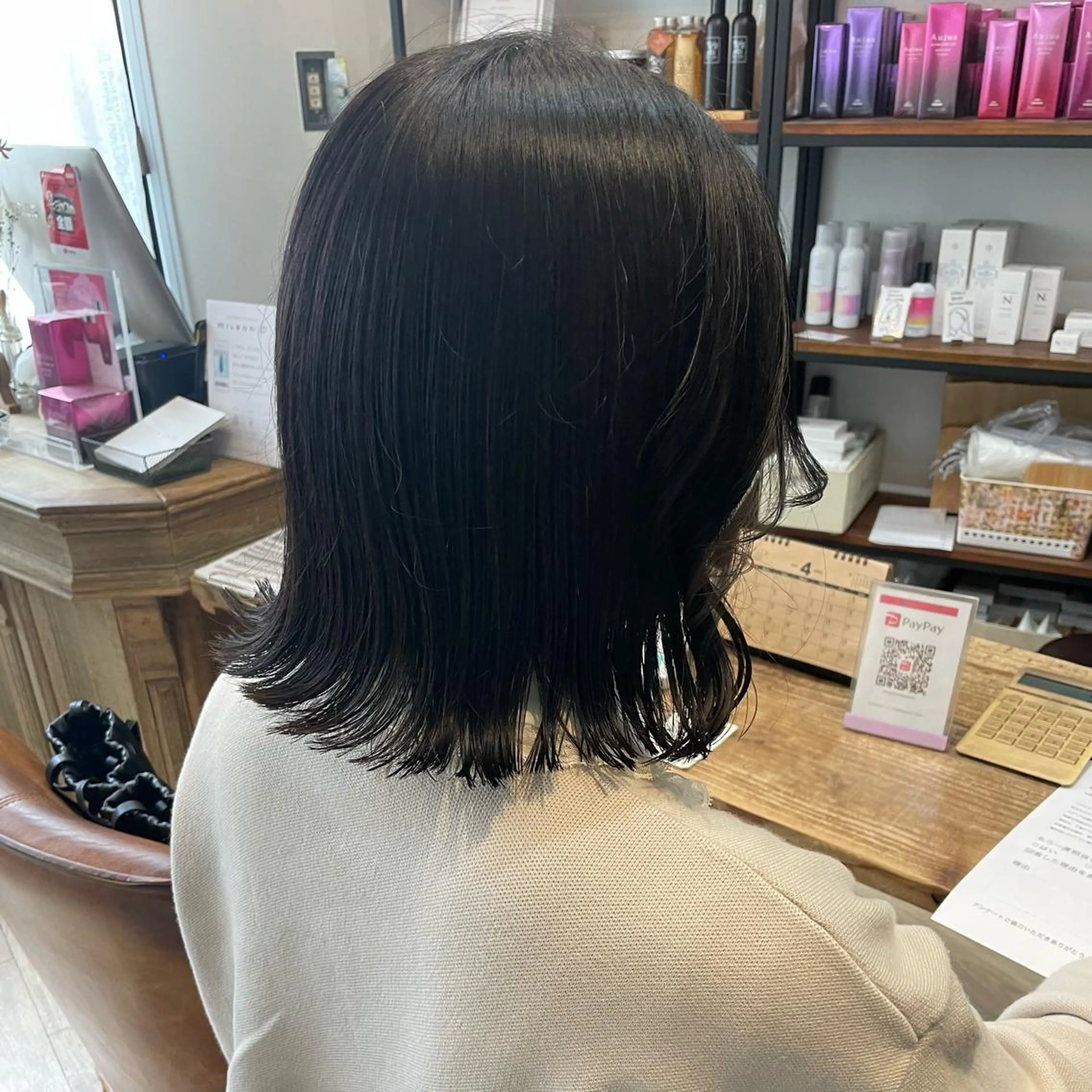 ショート 切りっぱなしボブ ボブ Maisie所属・ヘアアレンジ/ 暖色🩵hazukiのヘアスタイル