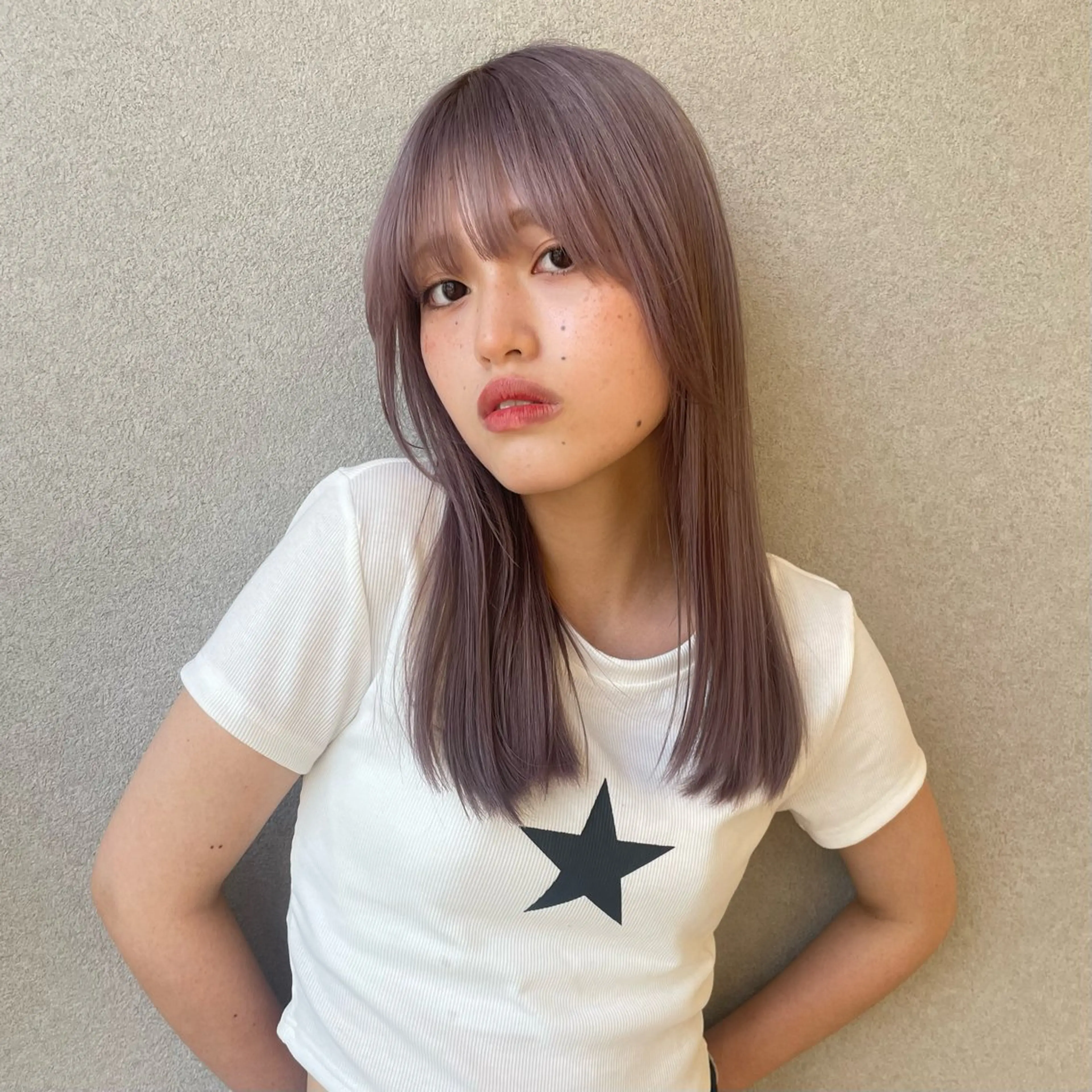 ロング カラー ベージュカラー ラベンダーカラー ラベンダーベージュ ヘッドスパ 薬院浄水通/ショート /ボブ/rukaのヘアスタイル