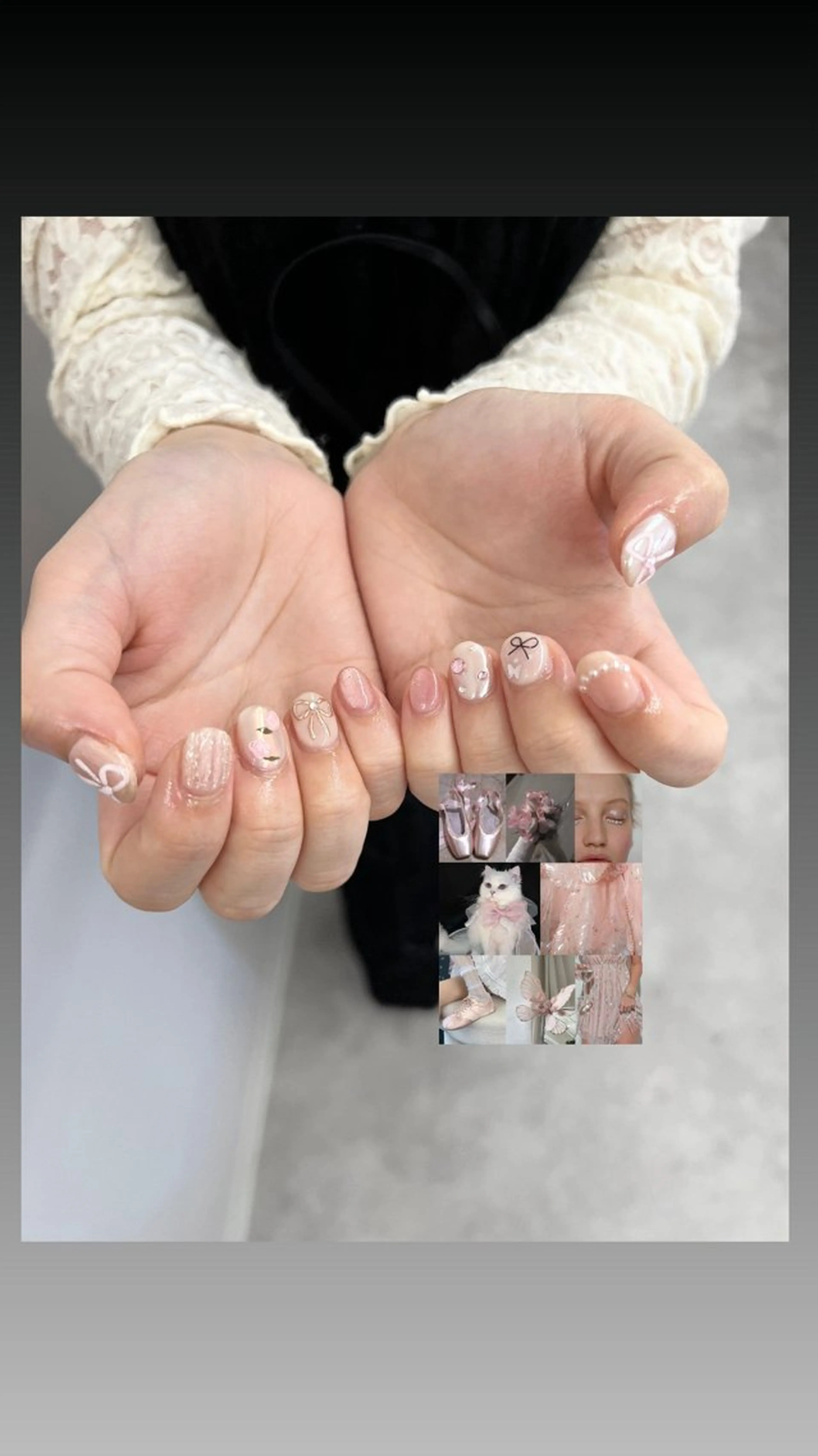 ネイル ジェルネイル ガーリー 韓国ネイル マグネットネイル ニュアンスネイル ハンドネイル ハンドケア Bana_ Nailのネイルデザイン