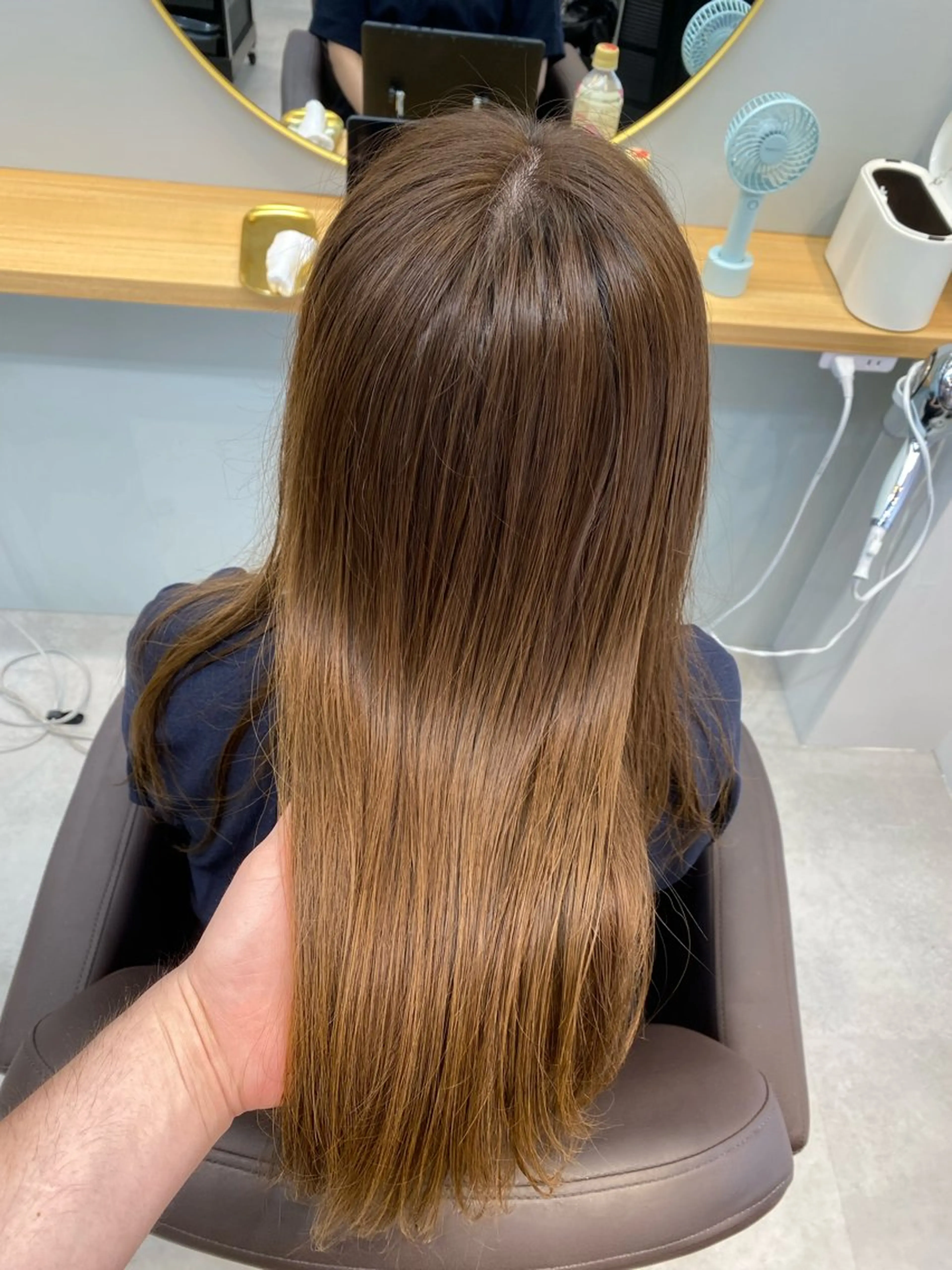 セミロング カット ヘアカラー トリートメント a-o岡野　こやま しんぺいのヘアスタイル