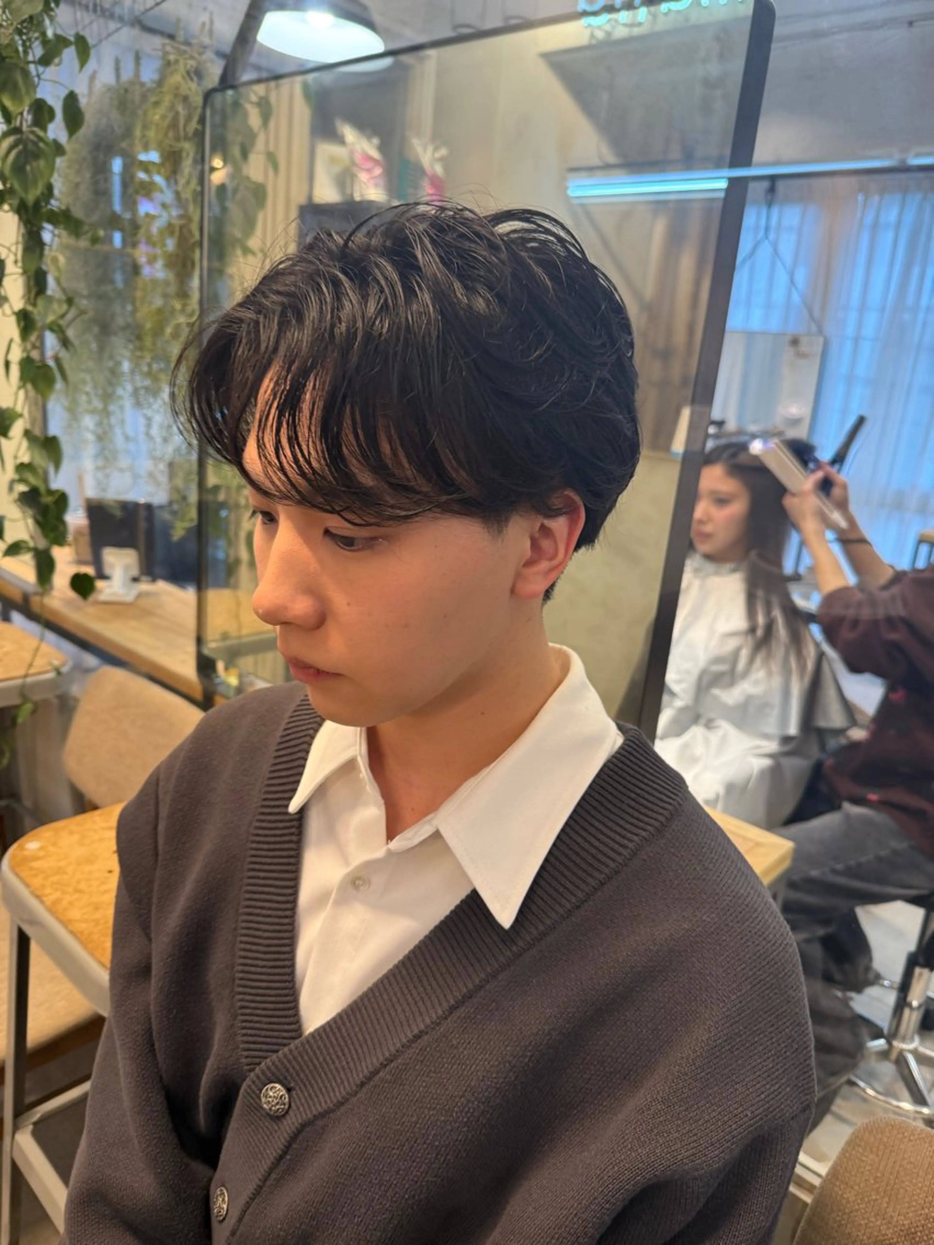 パーマ メンズ ミルクティー× グレージュMOMOのヘアスタイル