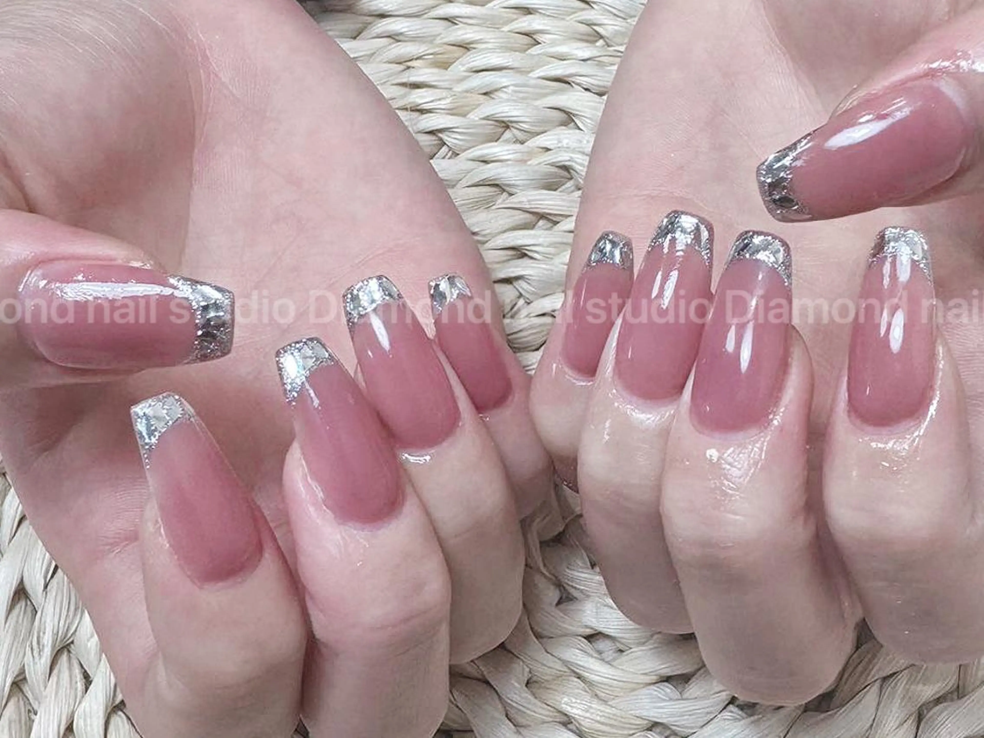 ロング ハンドネイル ハンドケア Diamond 🚢のネイルデザイン