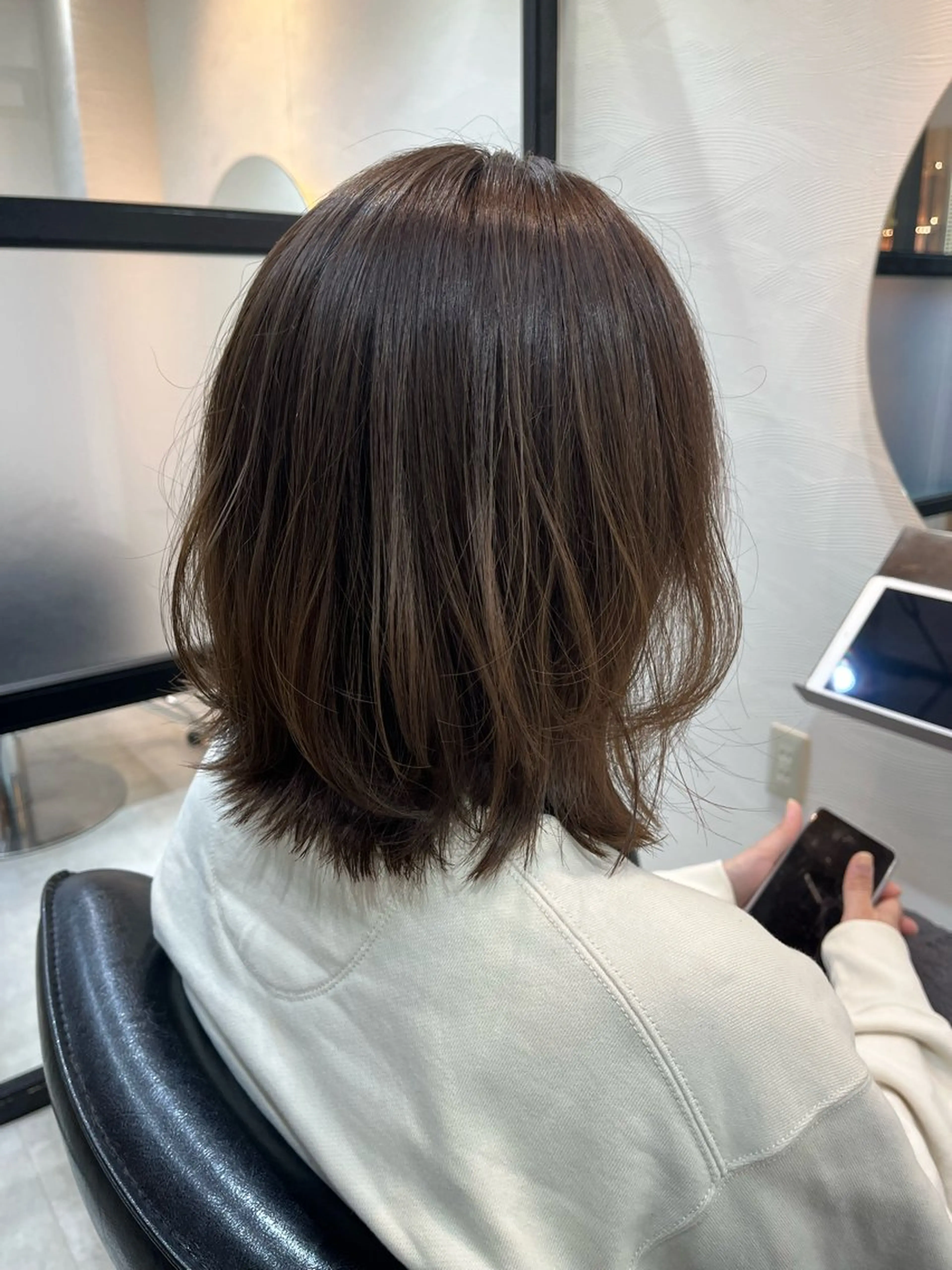 セミロング カラー カット ヘアカラー トリートメント 【ニュアンスカラー・ 髪質改善】スズキカナのヘアスタイル