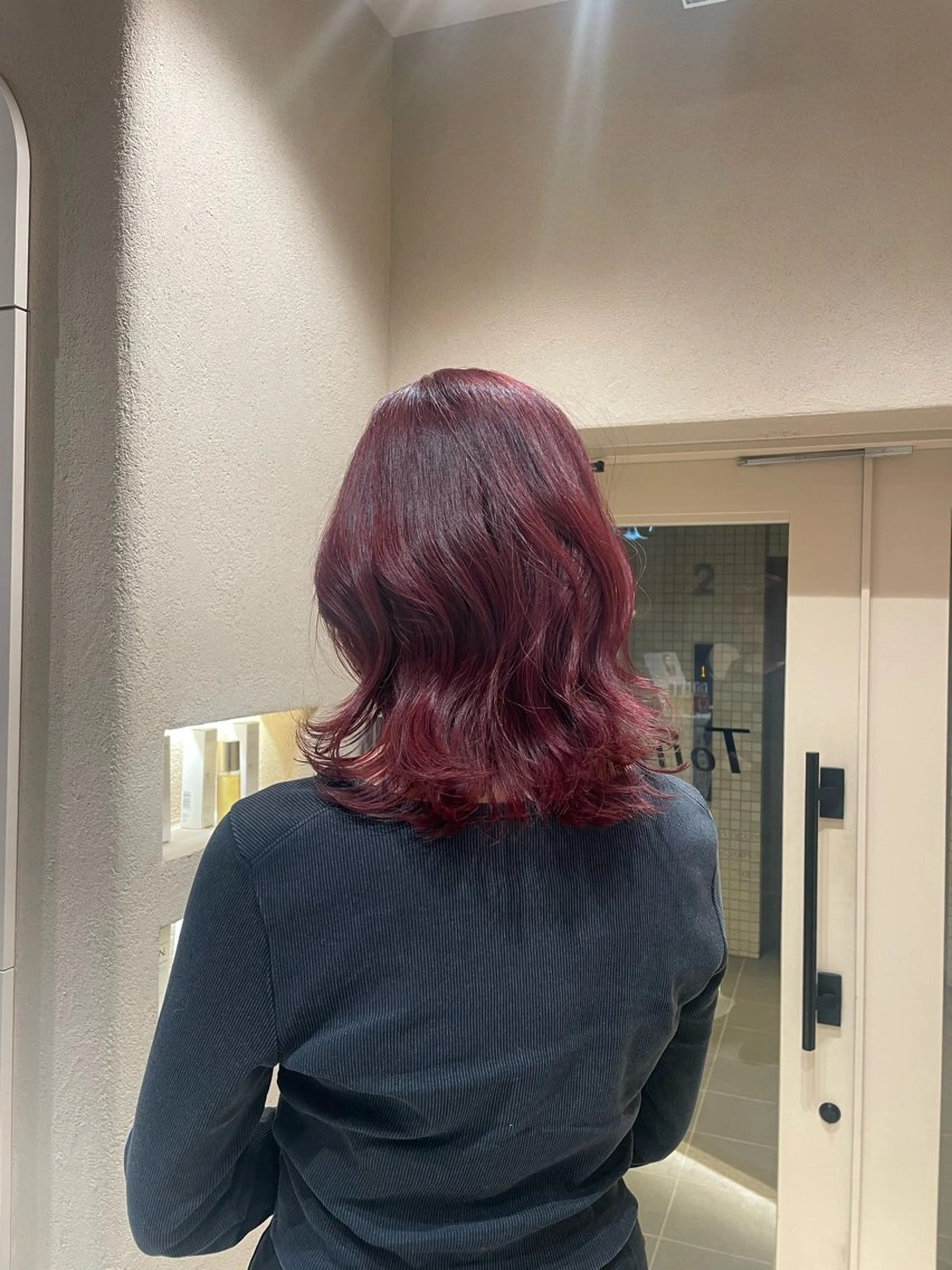 ミディアム カラー カット ヘアカラー トリートメント 暖色系カラー/オリー ブカラー💚宮城のヘアスタイル