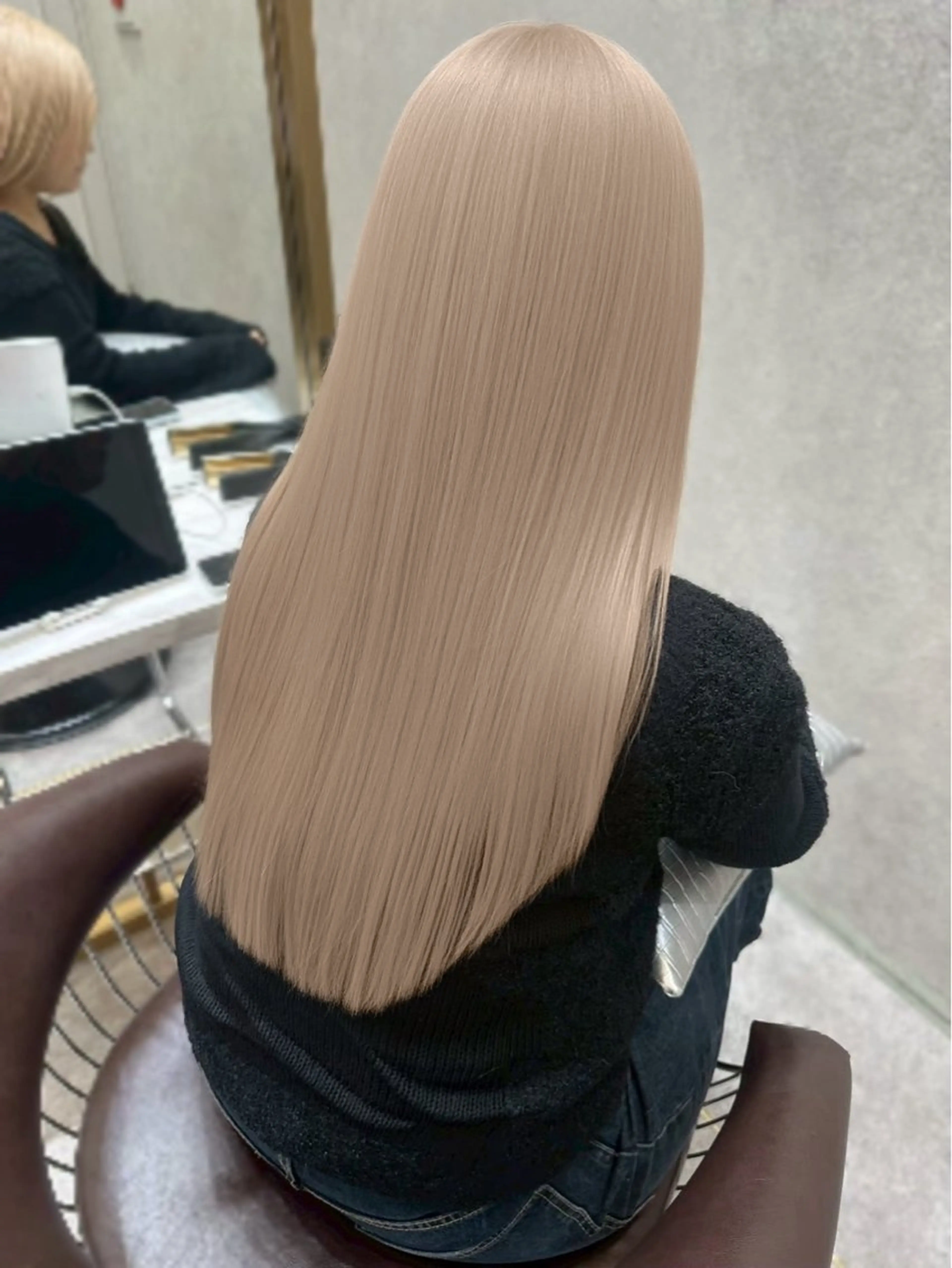 ロング カット ヘアカラー トリートメント ハイトーン特化🤍/ 韓国ボブ / ハルナのヘアスタイル