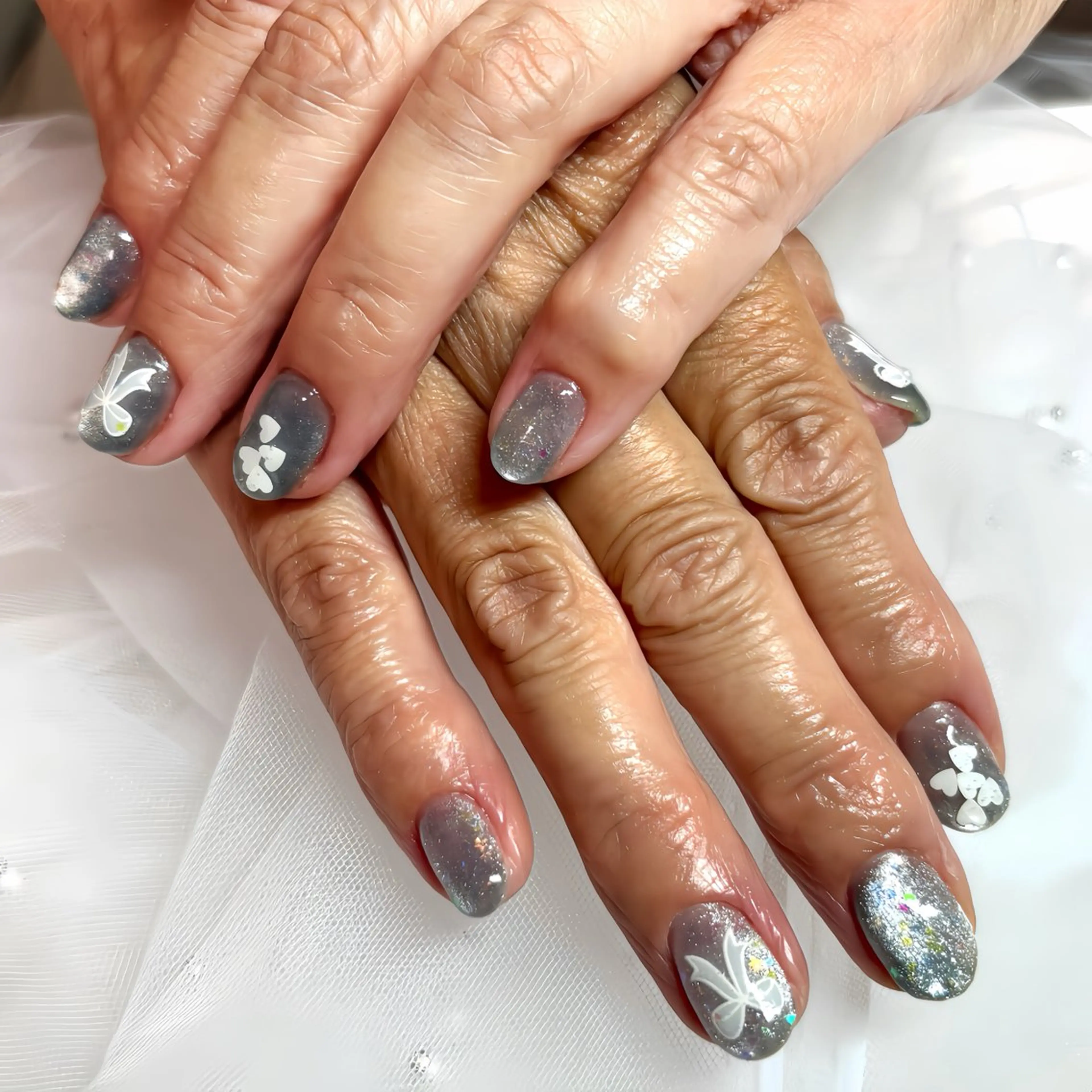 ネイル マグネットネイル ハンドネイル ぽっぷん satomiのネイルデザイン