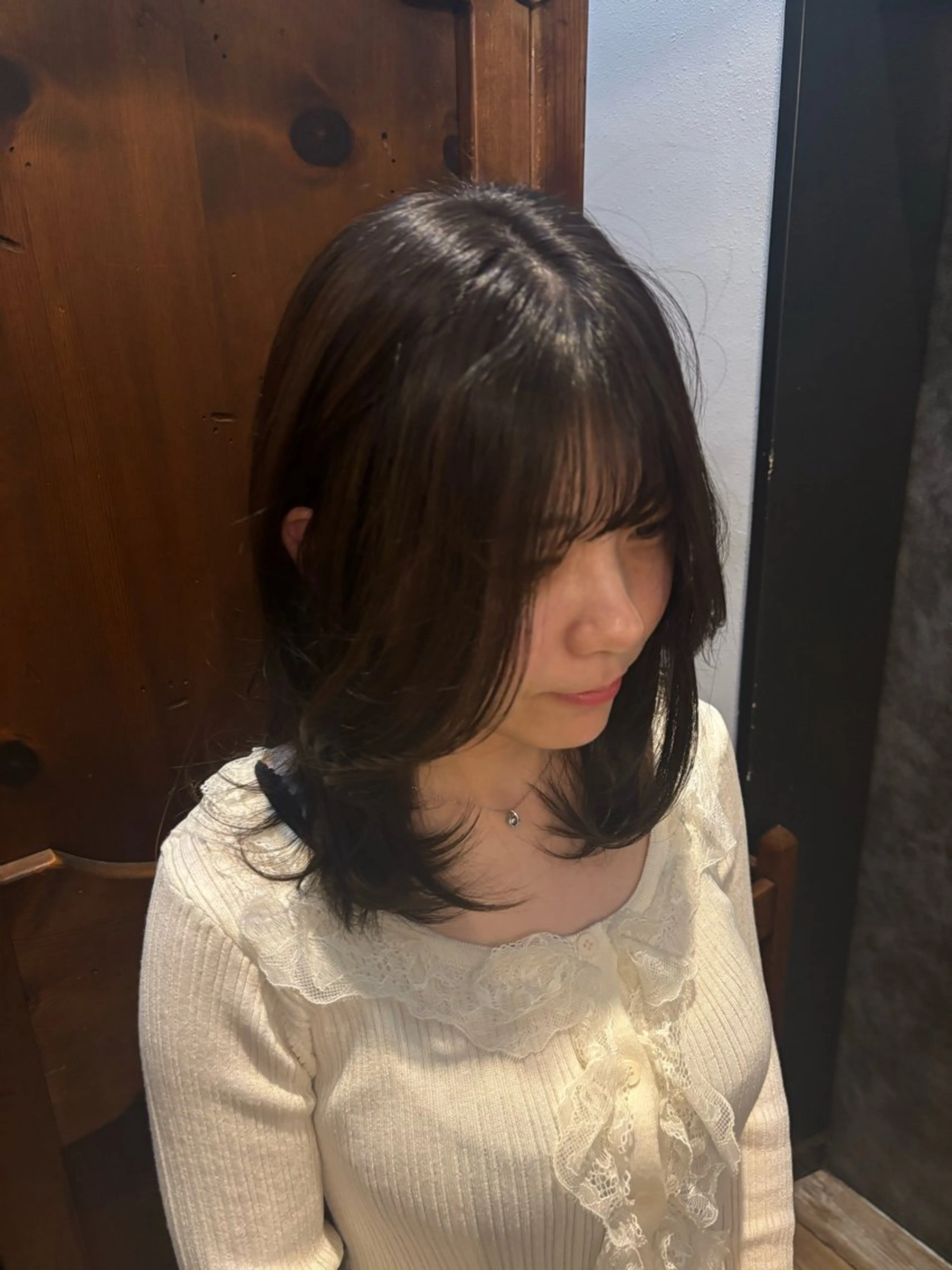 ミディアム カラー 透明感/暖色カラー ミウのヘアスタイル