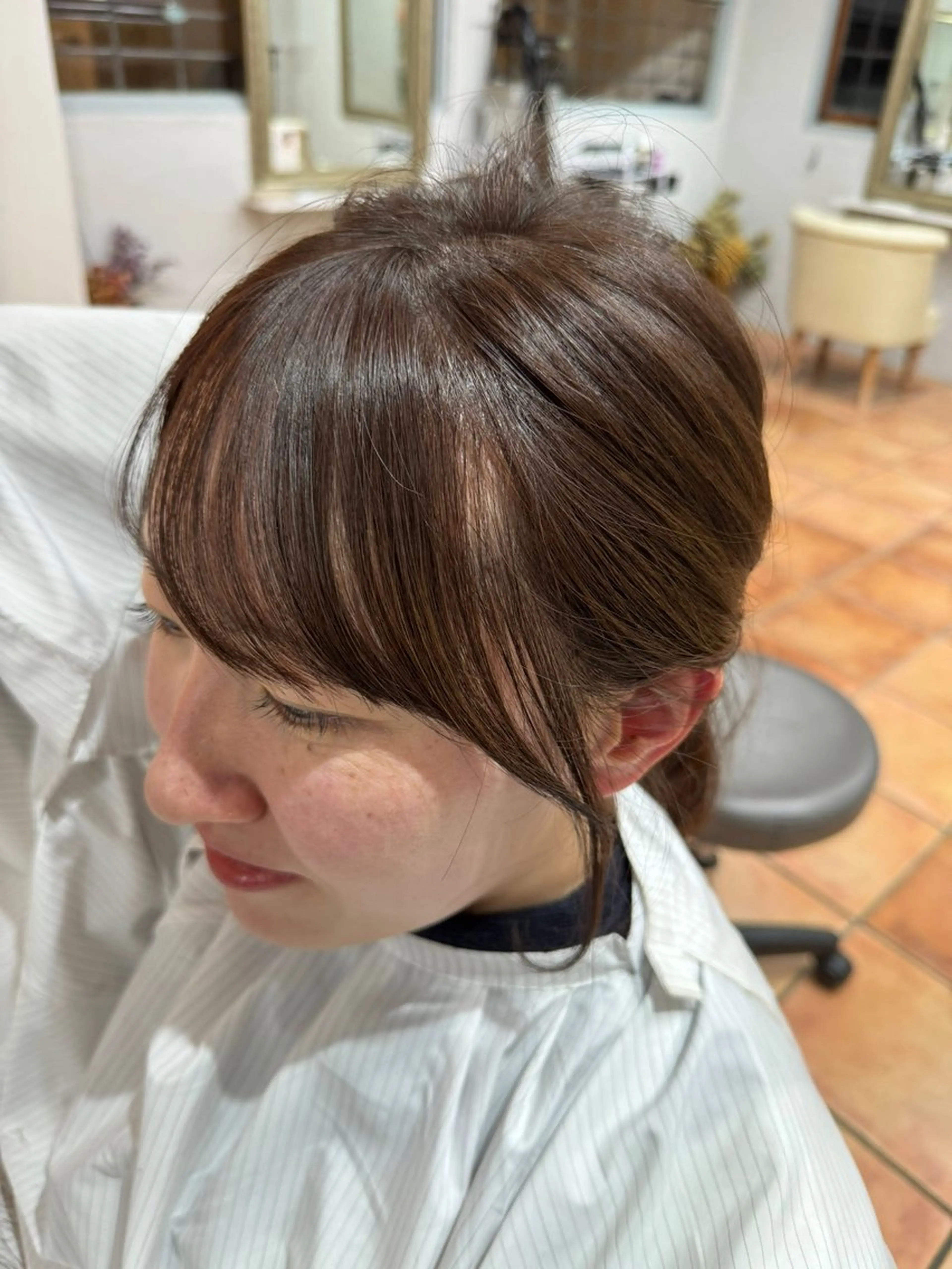 ♡前髪の癖が気になる方に♡前髪、生えぐせ直し＋カット＋髪質改善カラー＋トリートメントの写真