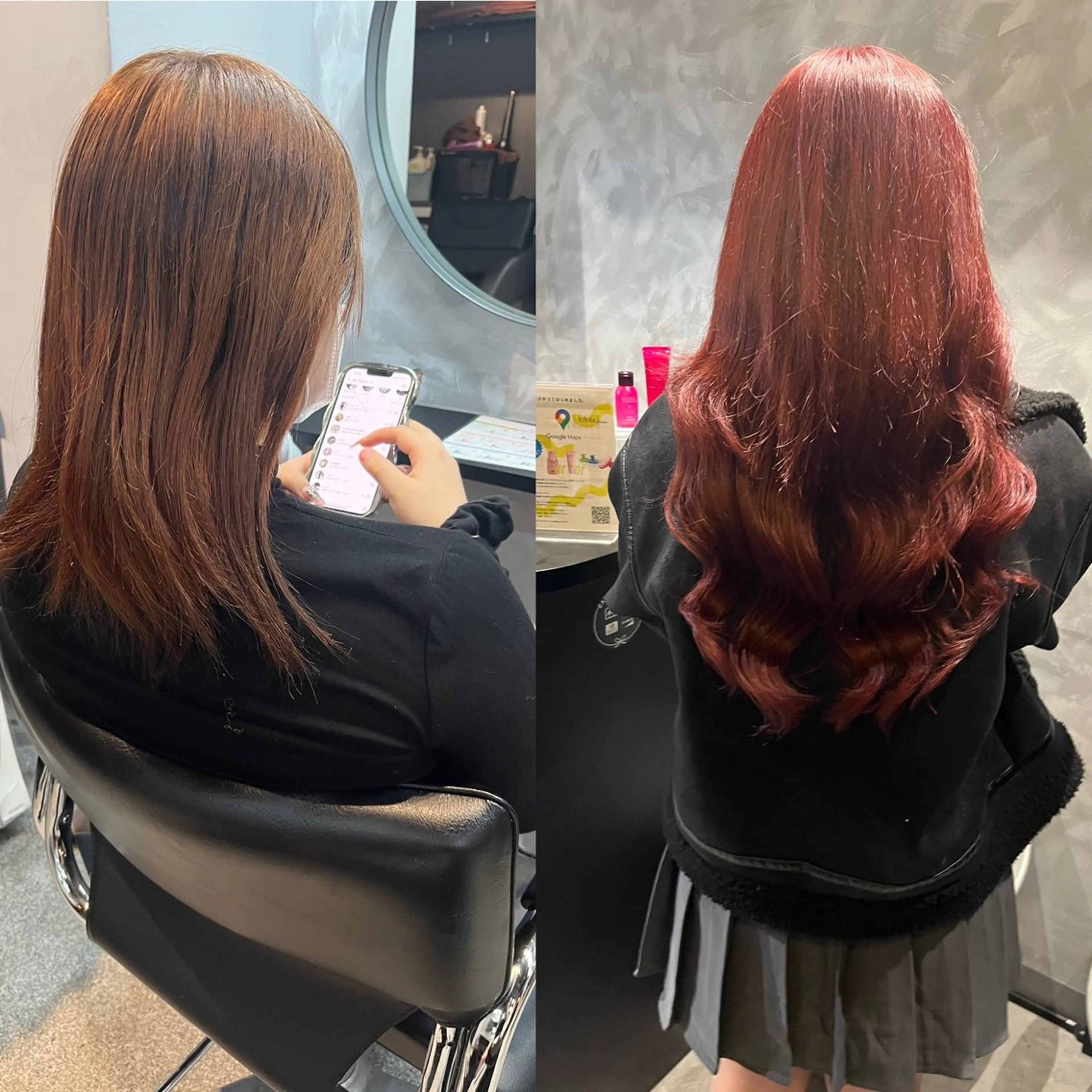 セミロング 濱川響太レディース カットモデルのヘアスタイル