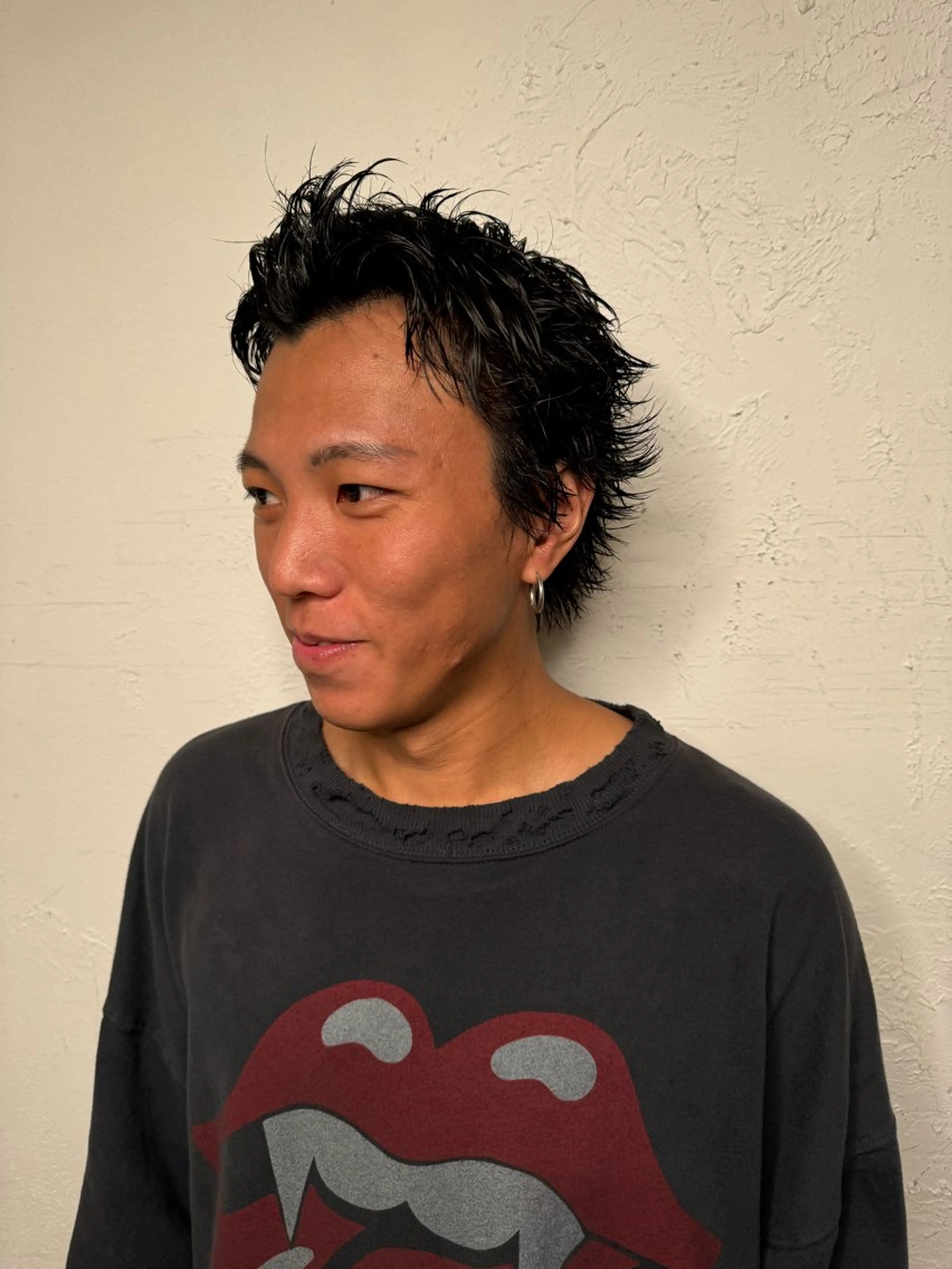 ショート メンズ センターパート ダウンパーマ フェードカット メンズハイライト メンズパーマ カット トリートメント 💈メンズ特化💈 TASUKUのヘアスタイル