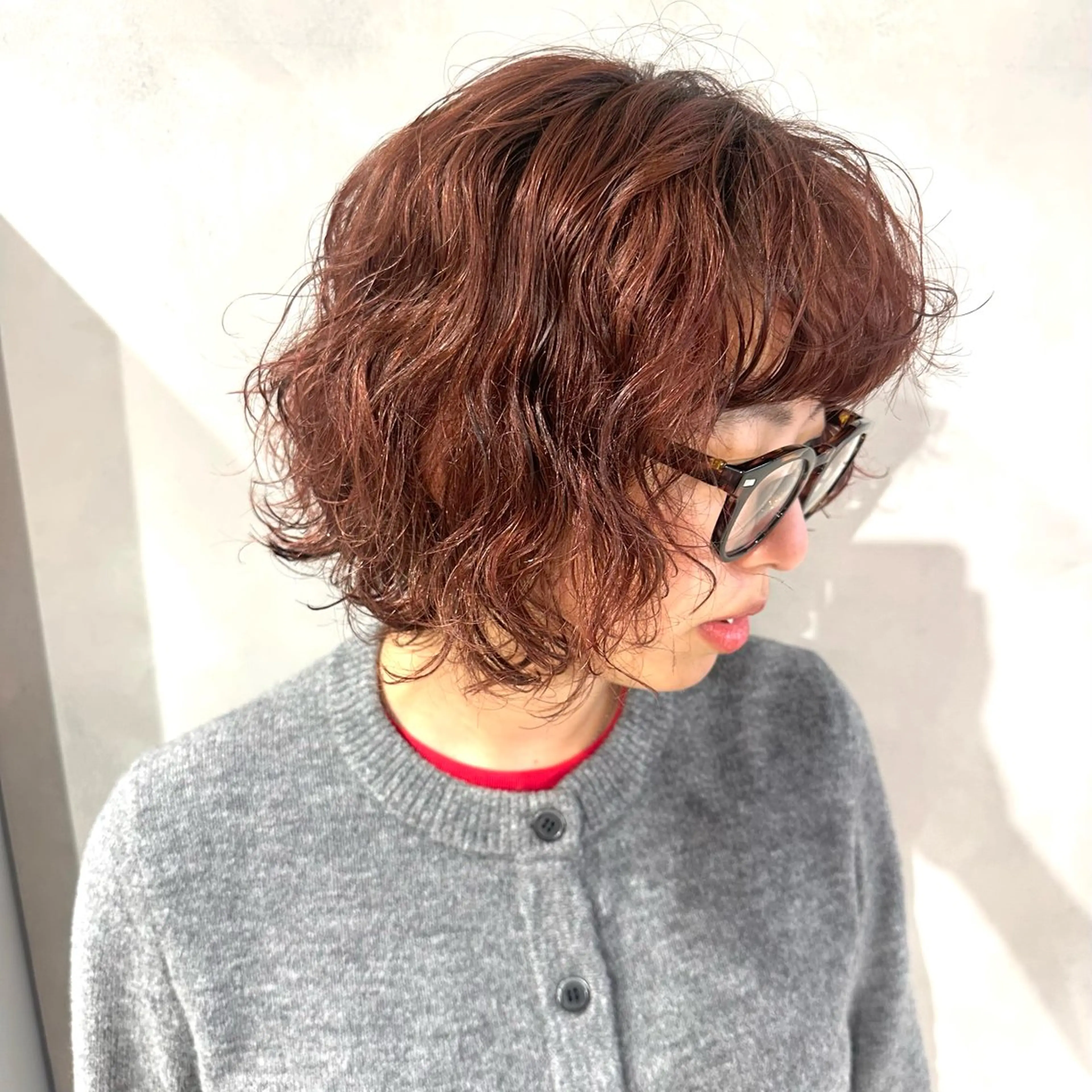 パーマ カット パーマ トリートメント デザインカラー/パー マ🦖外岡咲希🦖のヘアスタイル