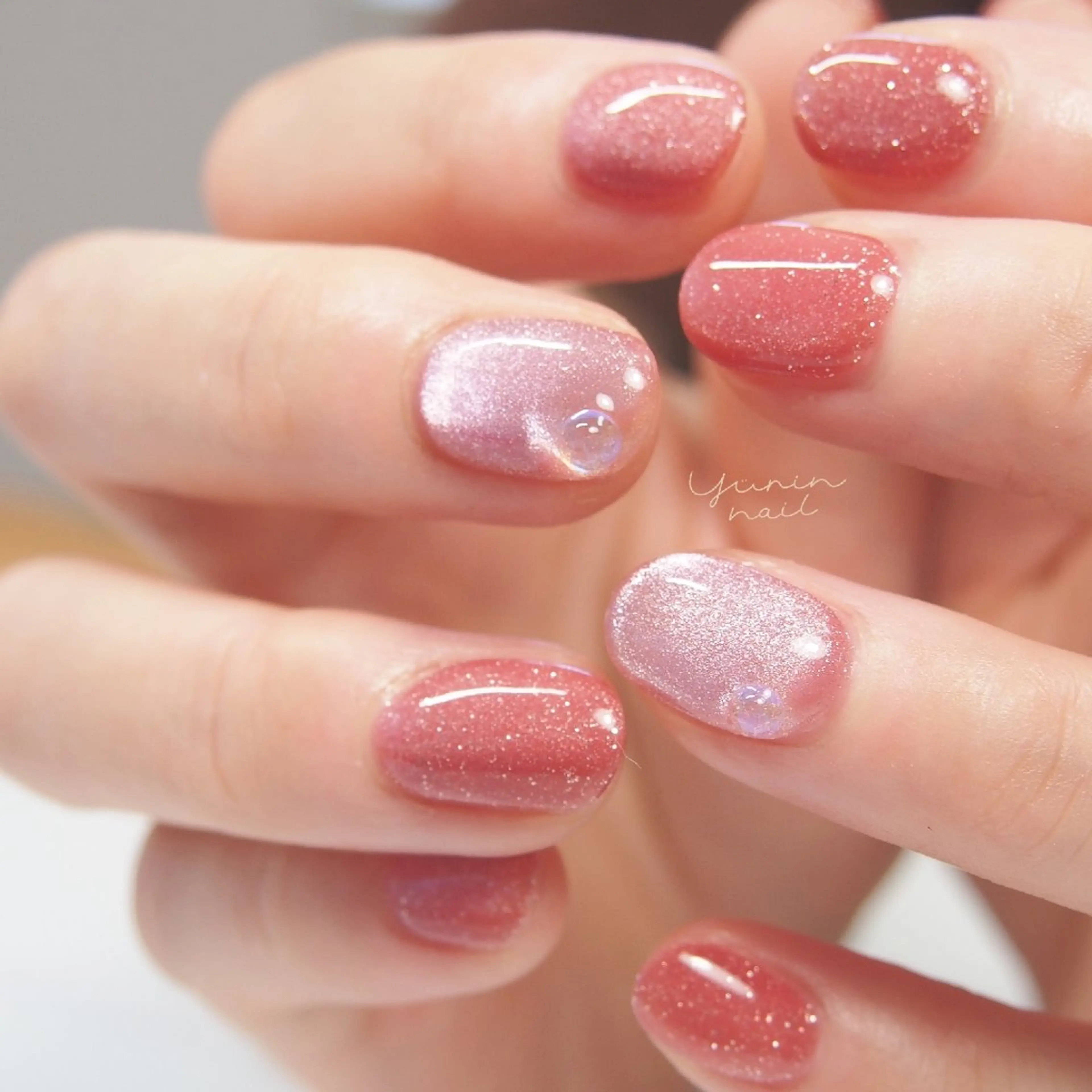 ネイル フラッシュネイル キラキラネイル マグネットネイル ショートネイル ショートネイル専門 yurin nailのネイルデザイン