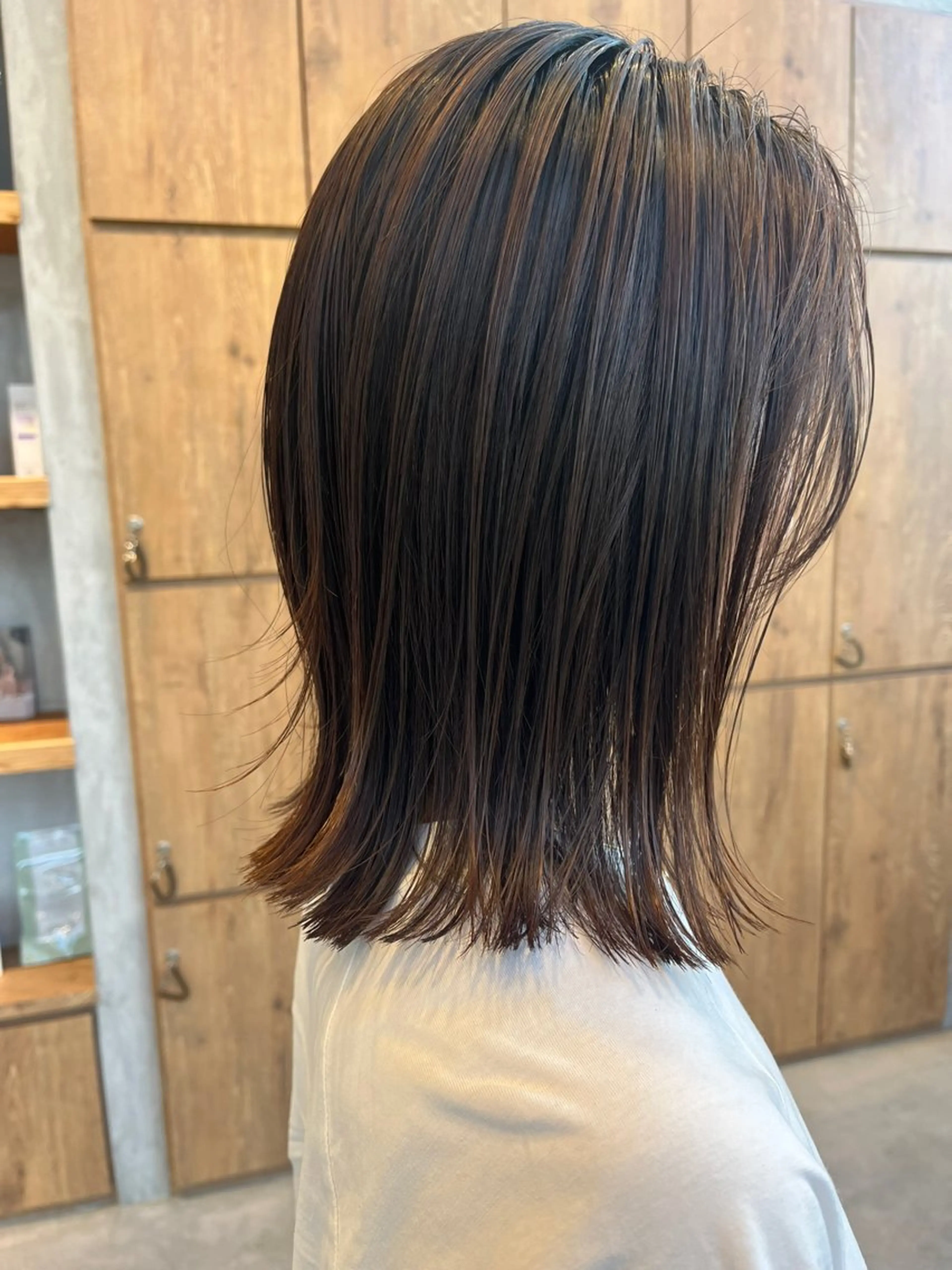 ミディアム 酸性ストレート 大阪梅田　日々/Hibi 【ヒビ)所属・山中 遼のヘアスタイル