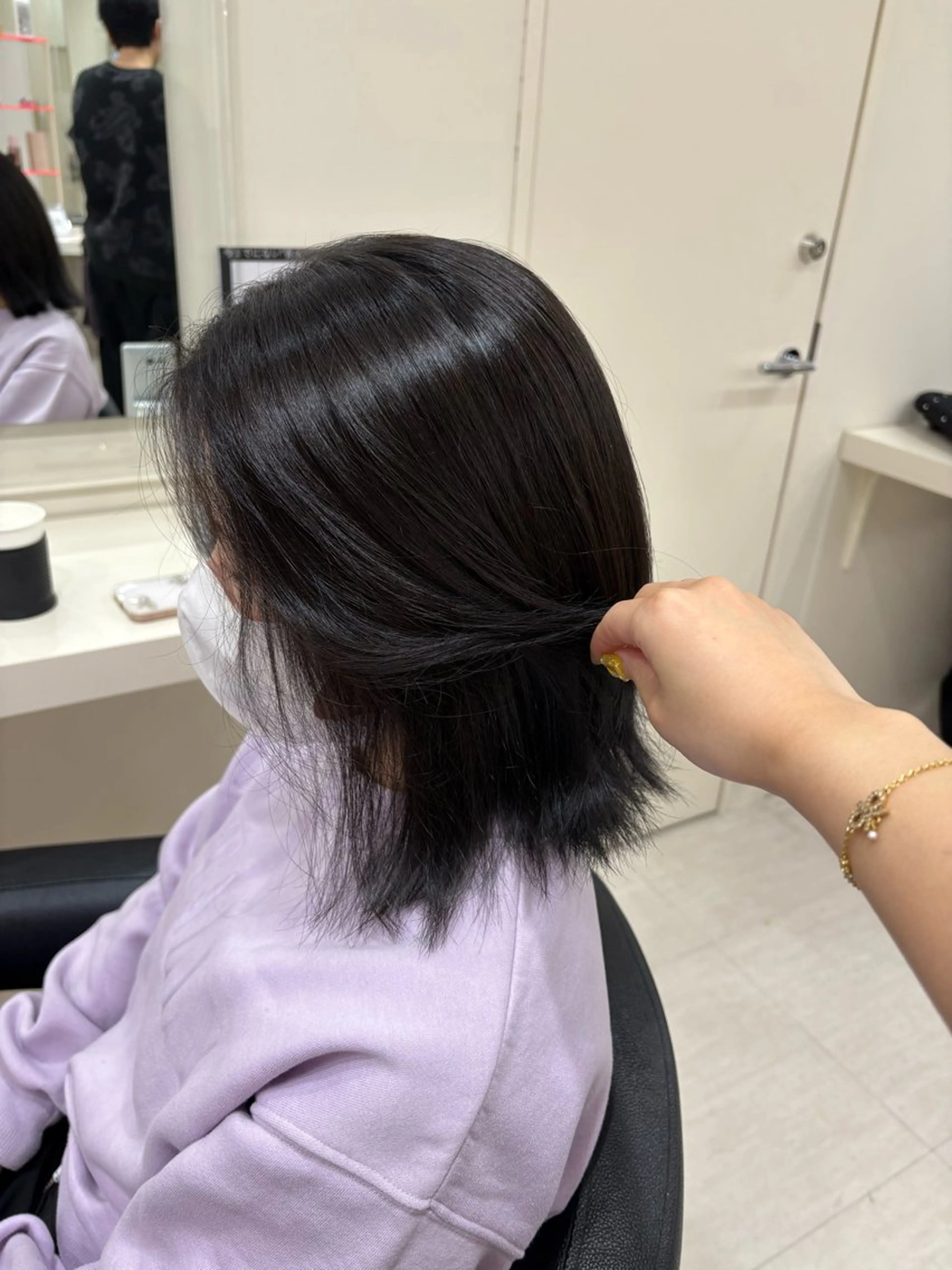 セミロング カラー ヘアアレンジ 💟RINNA 艶カラー💟のヘアスタイル