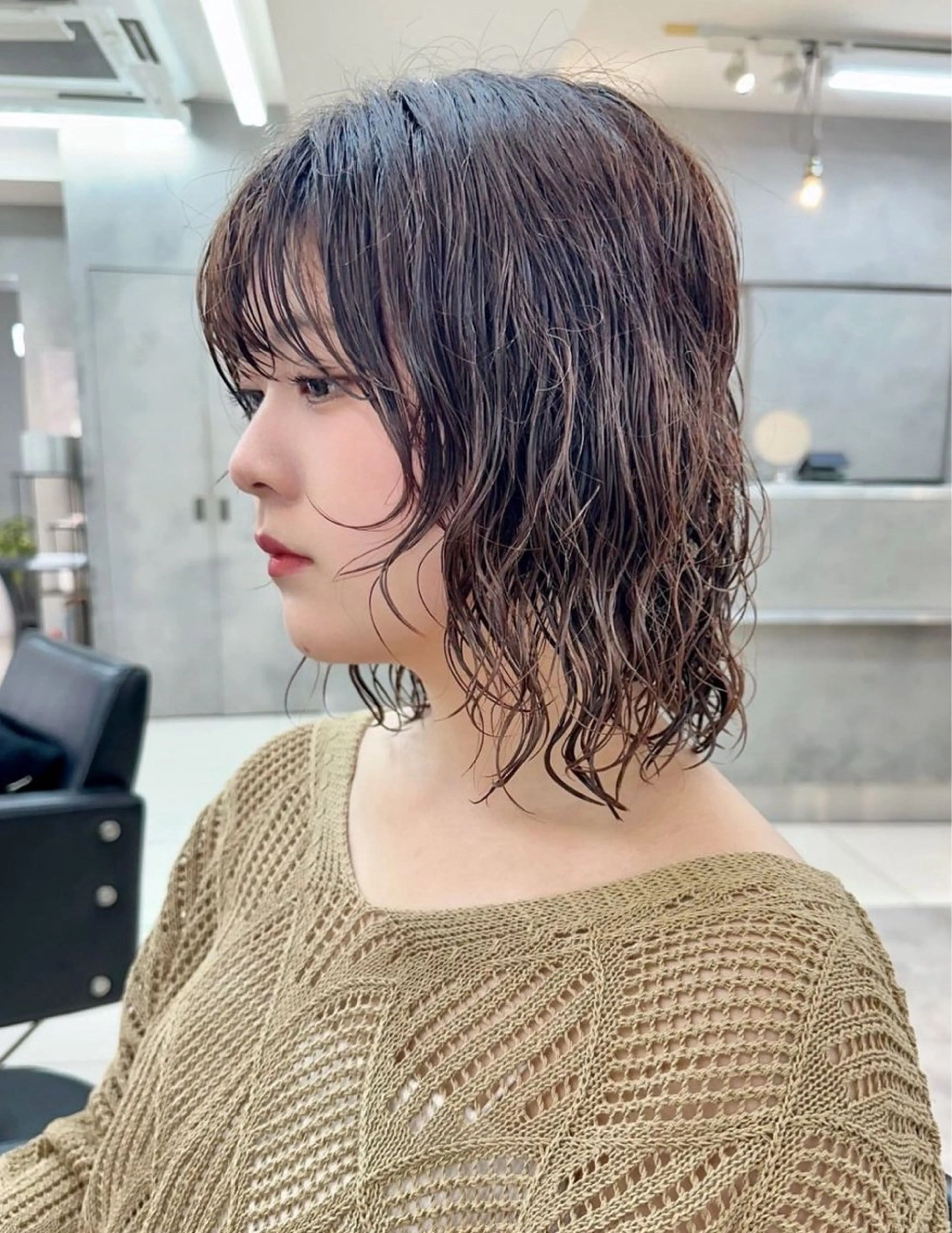 パーマ RIN パーマ/暖色カラーのヘアスタイル