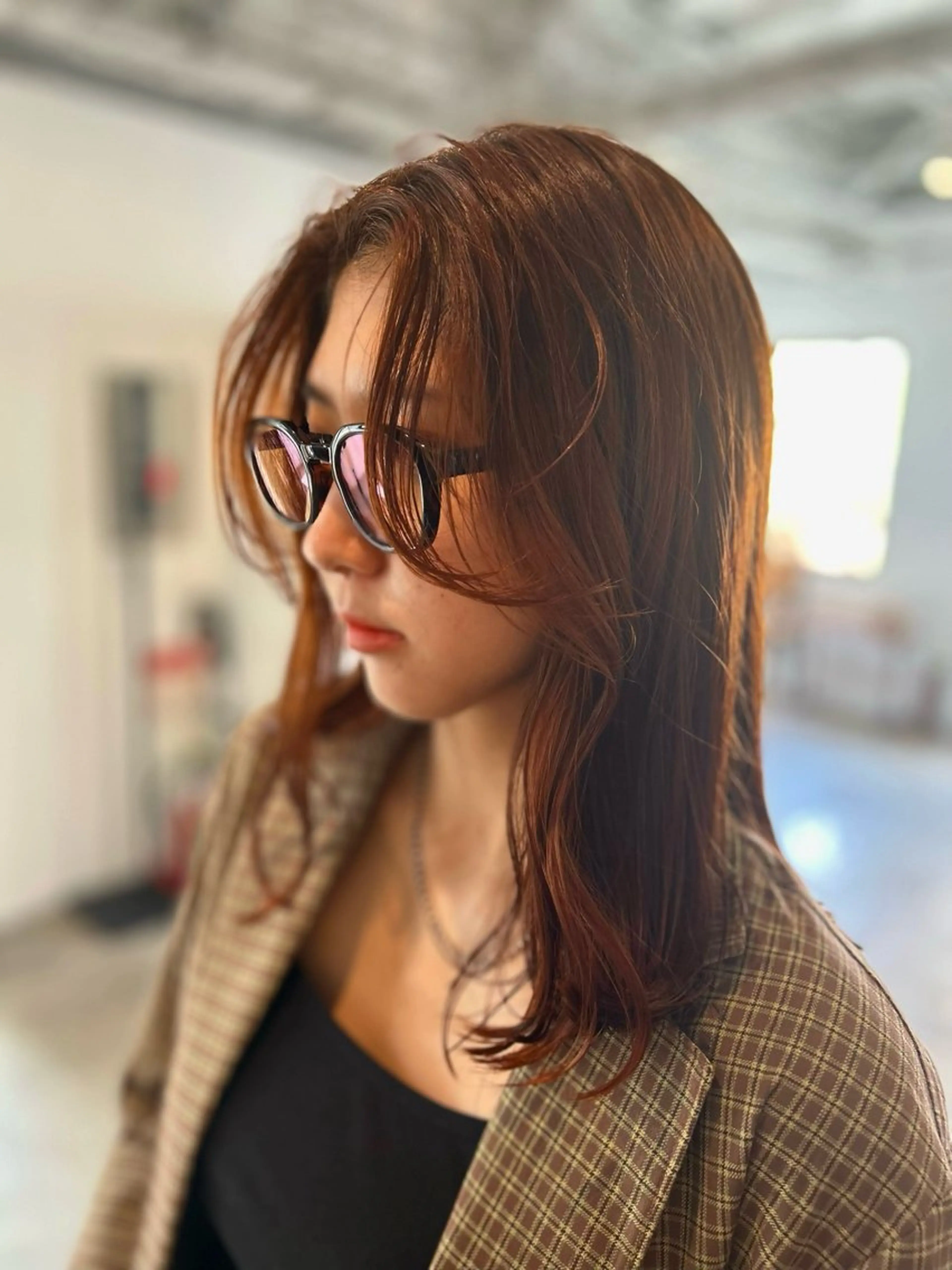 セミロング カラー ヘアアレンジ ヘアカラー 🎀suzuna 透明感colorのヘアスタイル