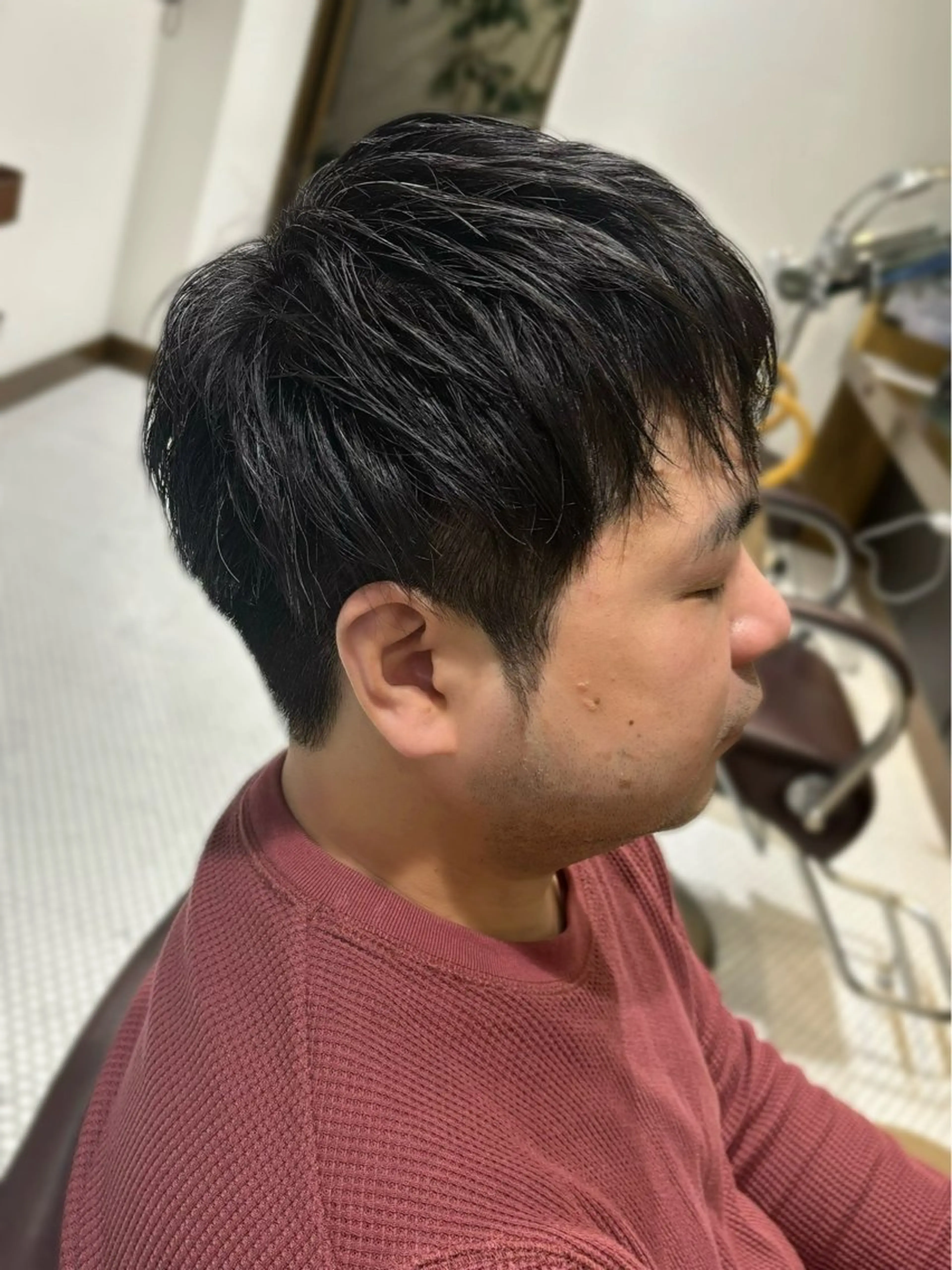 ミディアム メンズ レイヤーカット/艶髪 /パーマaikoのヘアスタイル