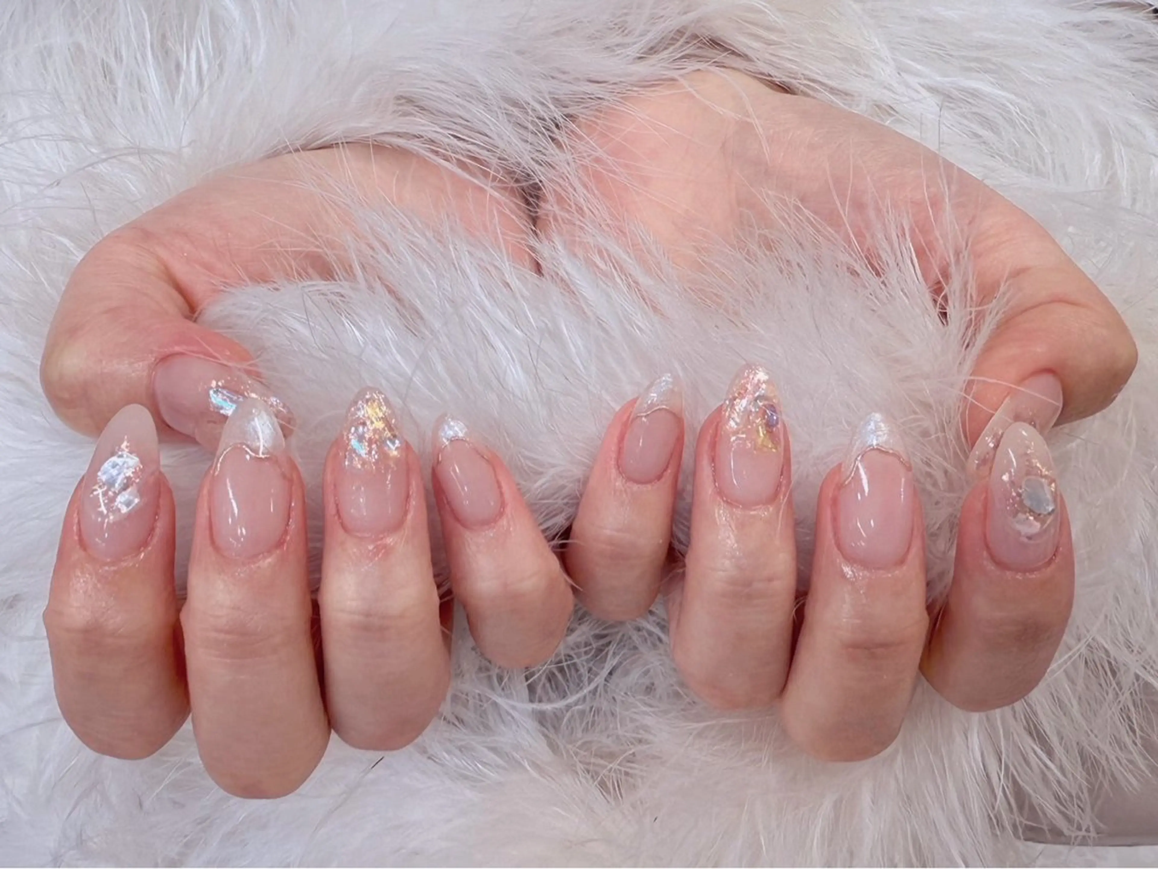 ネイル アートネイル フラッシュネイル フラワーネイル ジェルネイル ガーリー Puti nailのネイルデザイン