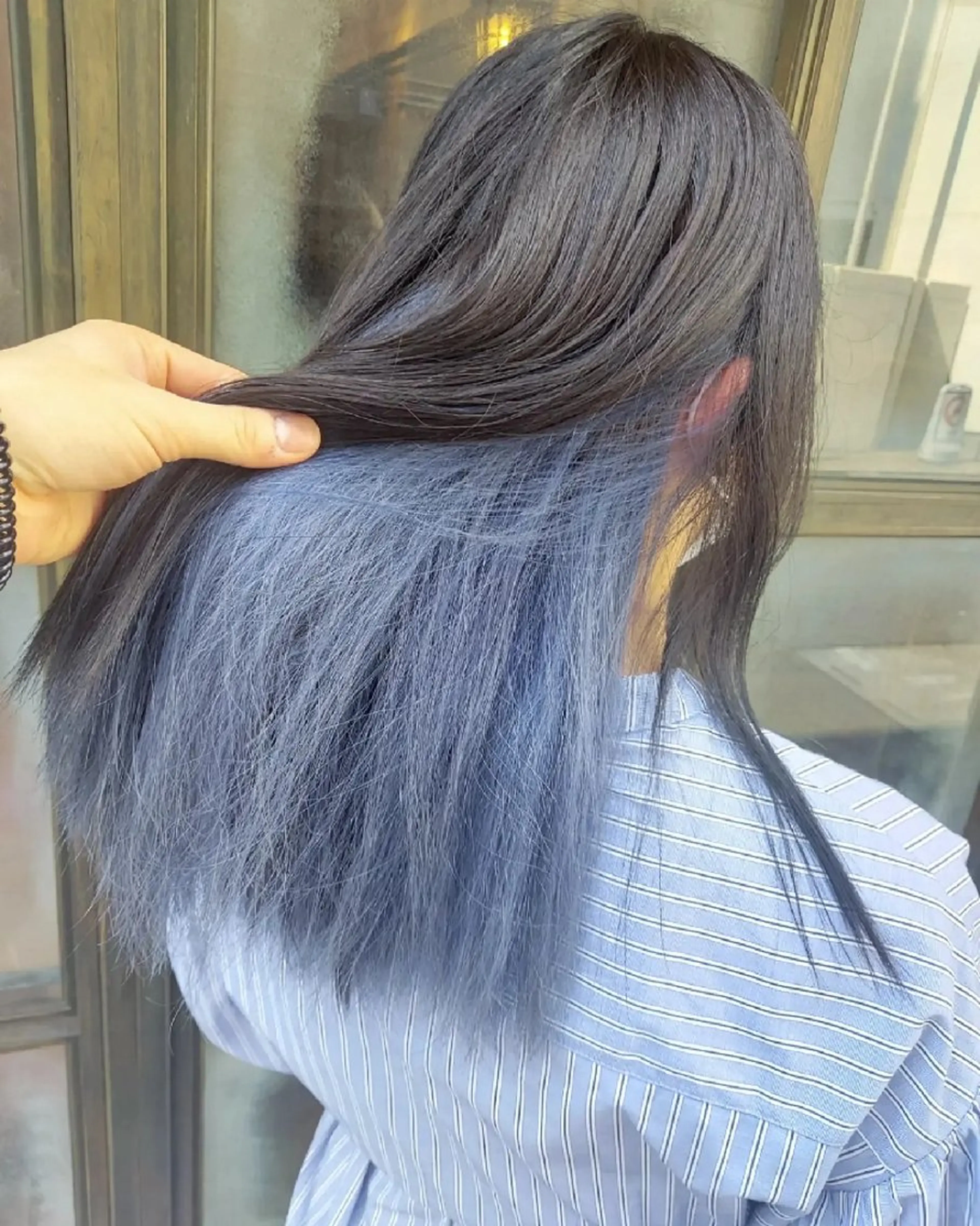 ロング カラー ブルーカラー ヘアカラー トリートメント grow上野御徒町【グロウ】所属・ブリーチ・ハイトーン 特化🎉内山のヘアスタイル