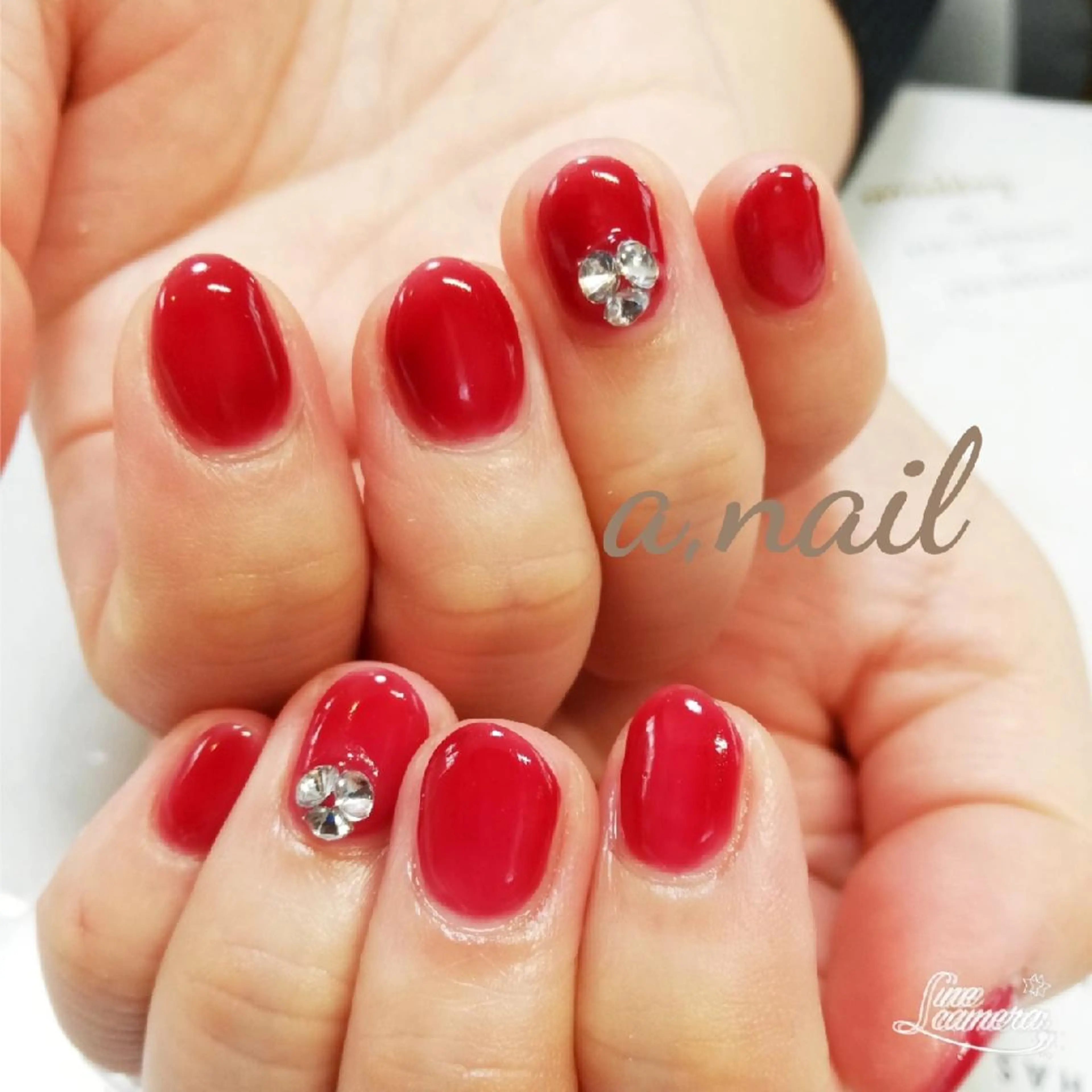 ネイル ストーンネイル ハンドネイル ネイルサロン エーネイルのネイルデザイン