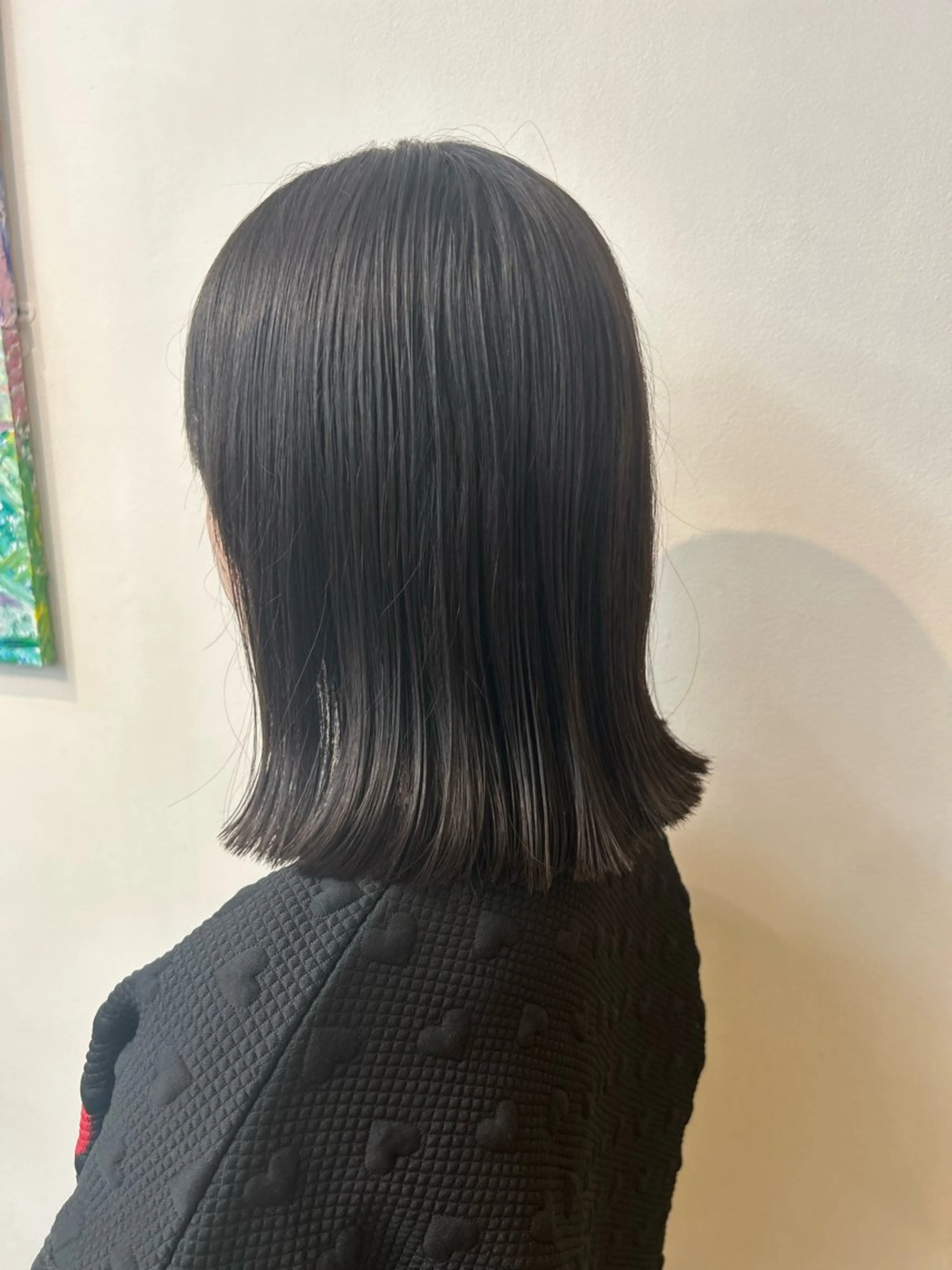 ミディアム 外ハネヘア カット トリートメント 中西 美聖のヘアスタイル