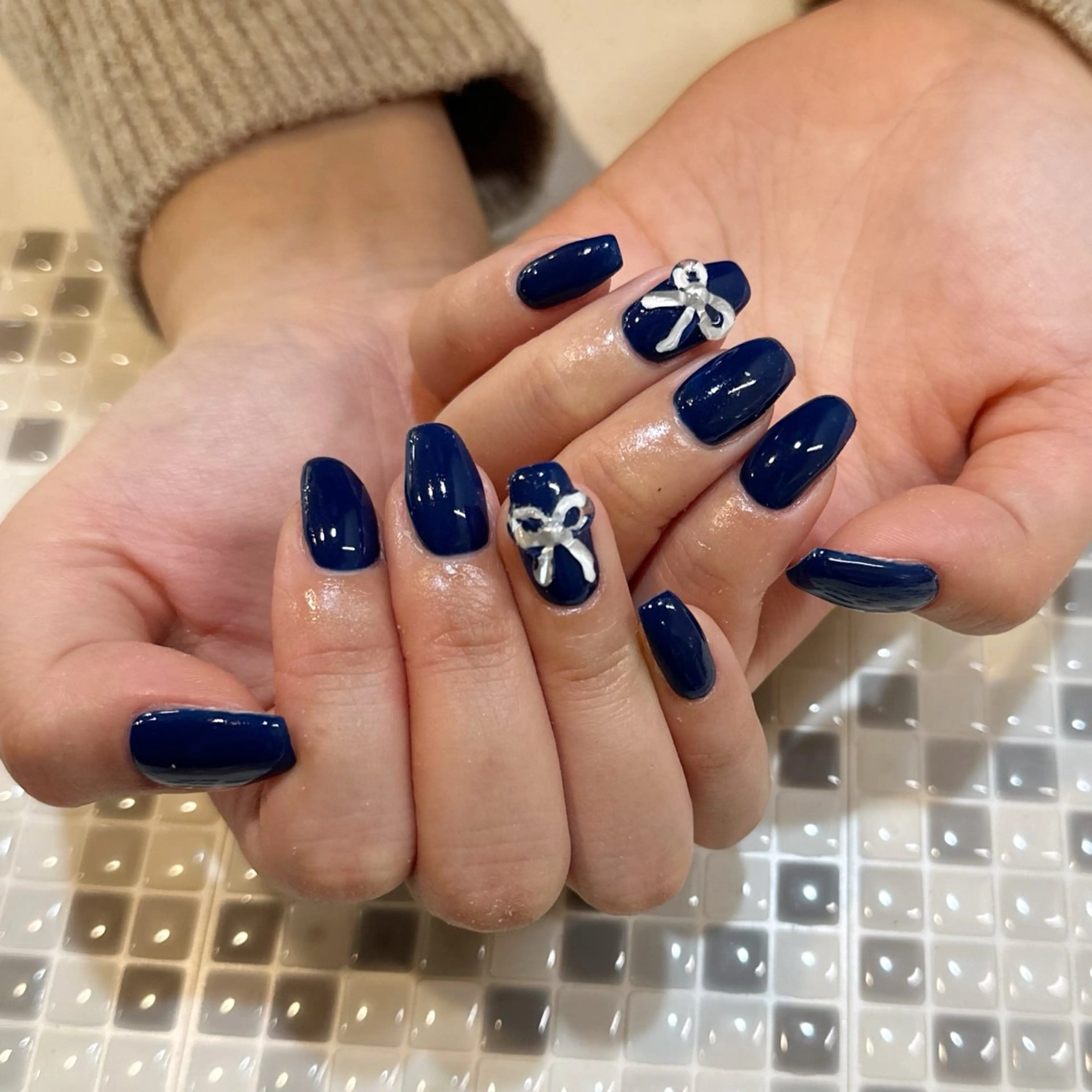 ネイル アートネイル リボン ♡Nailist yui♡のネイルデザイン