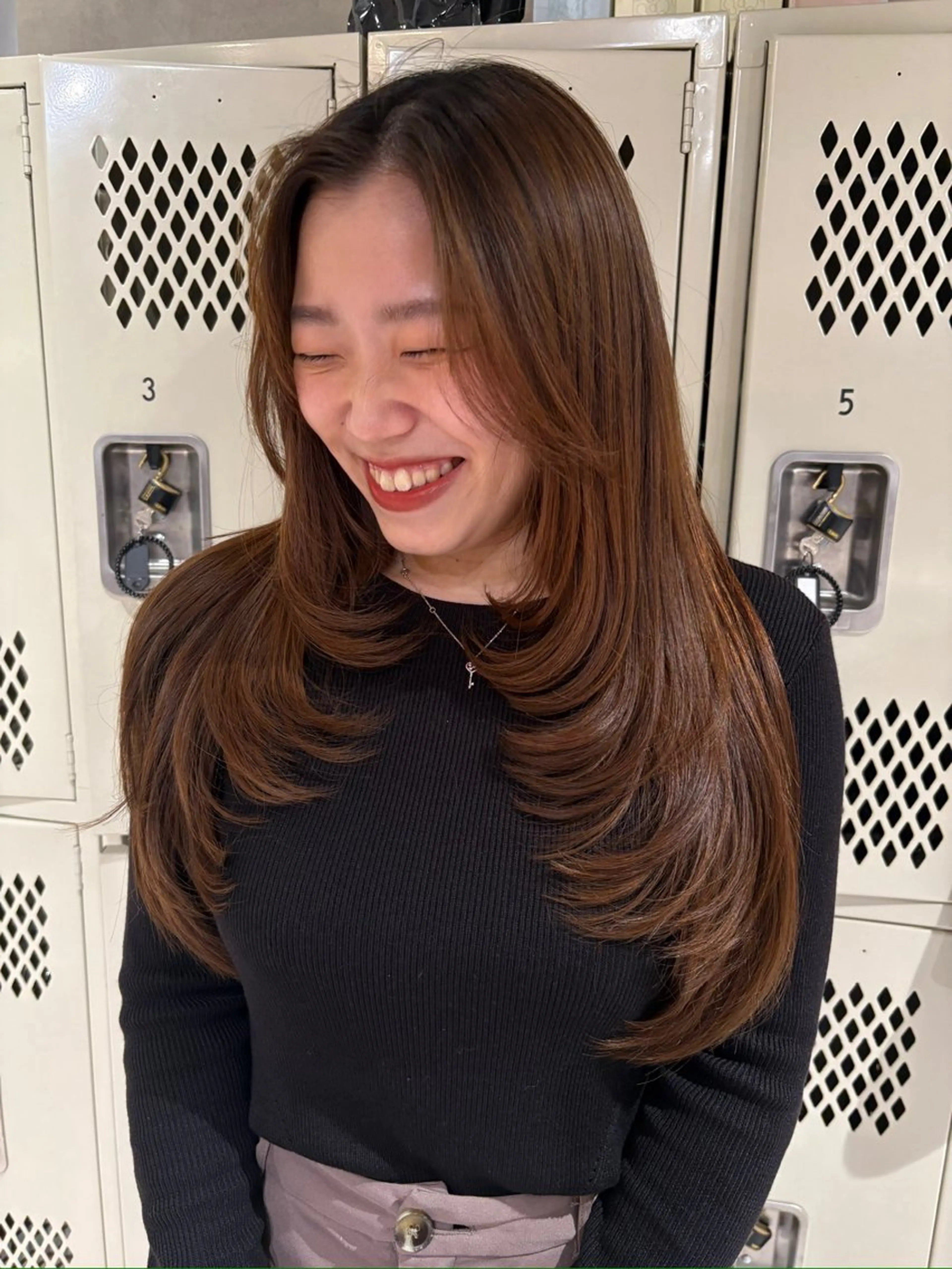 ロング レイヤーカット ロング トリートメント カット トリートメント 透明感カラー/海外風 レイヤー/mao🗽のヘアスタイル