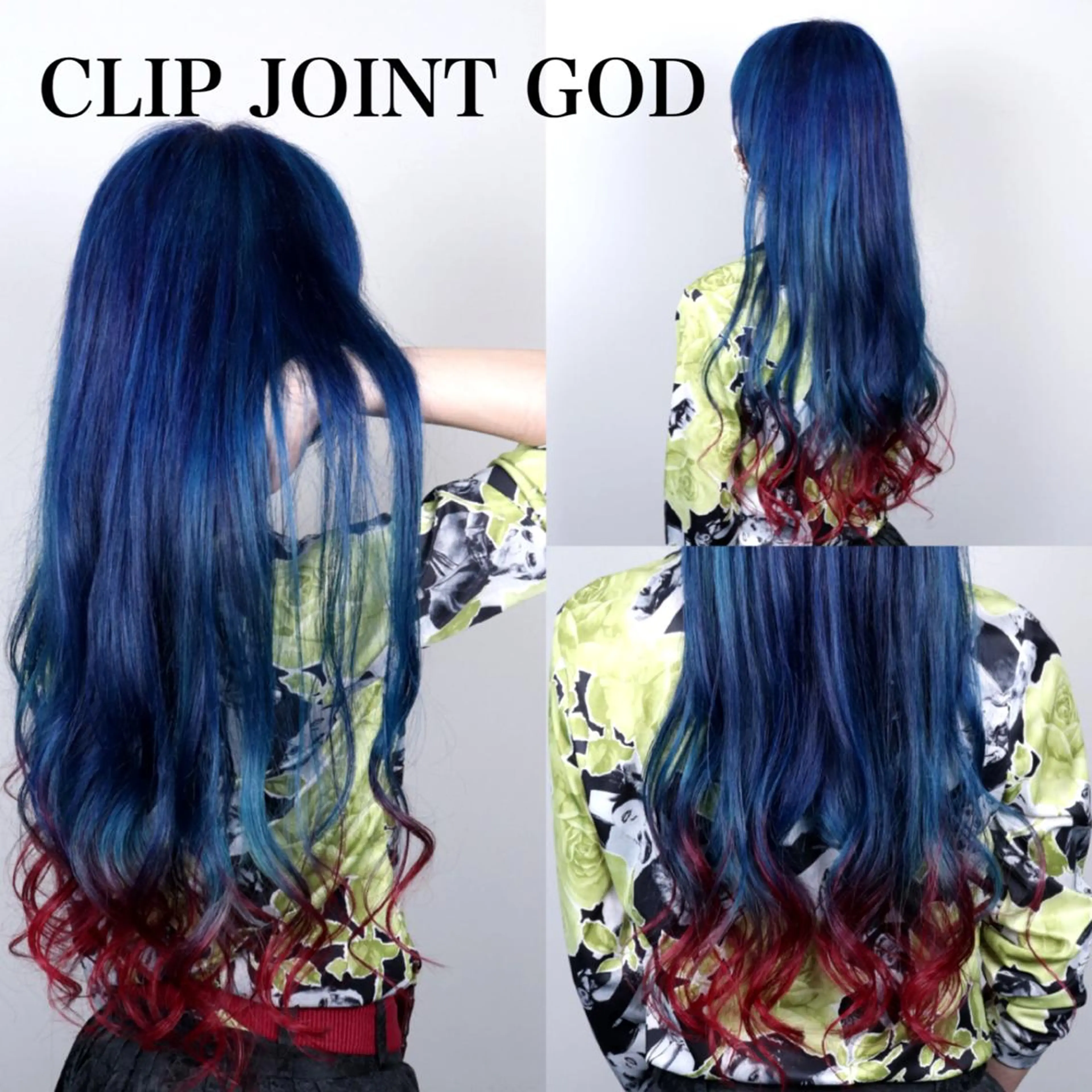 ロング カラー ブルーカラー グラデーションカラー レッドカラー ロング ヘアカラー トリートメント ヘアセット 秋葉 洸平のヘアスタイル