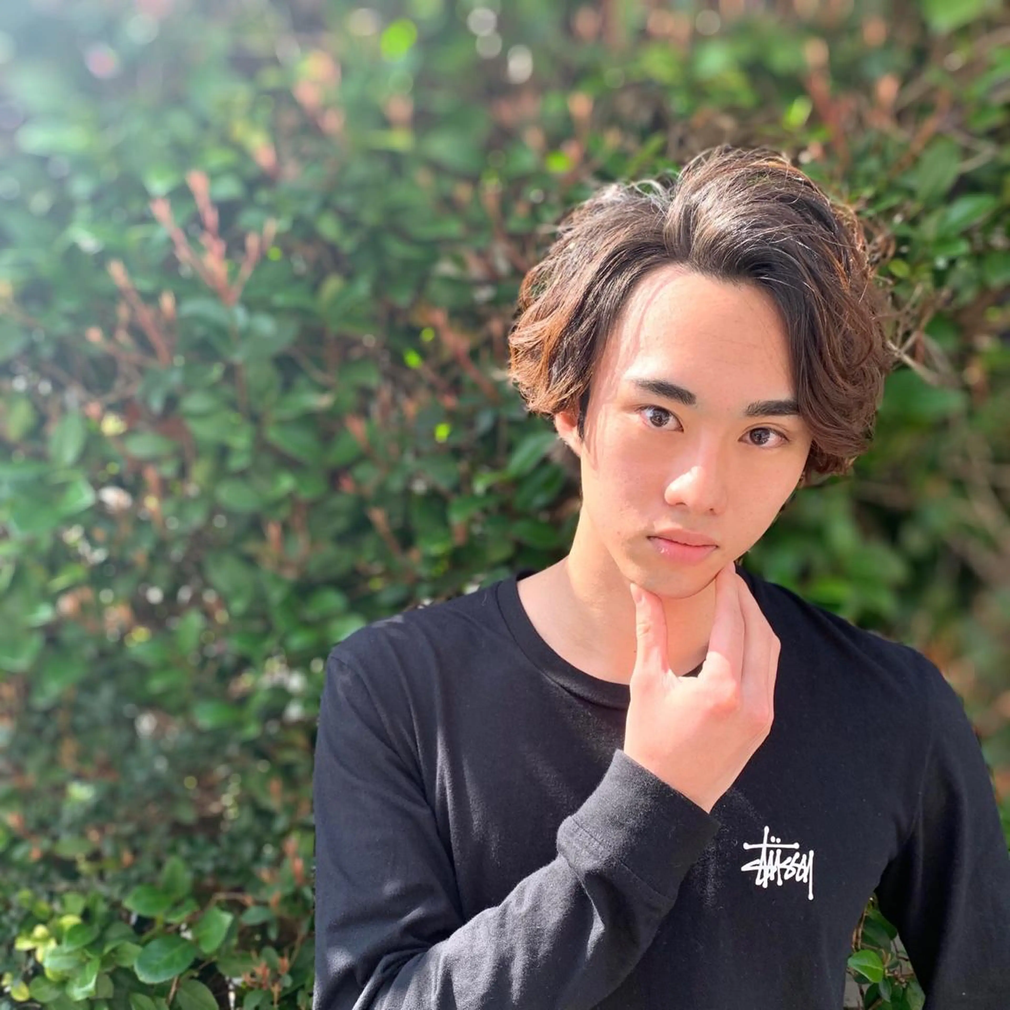 ミディアム パーマ メンズ カット パーマ 柏メンズカットパーマ NO.1タイチのヘアスタイル