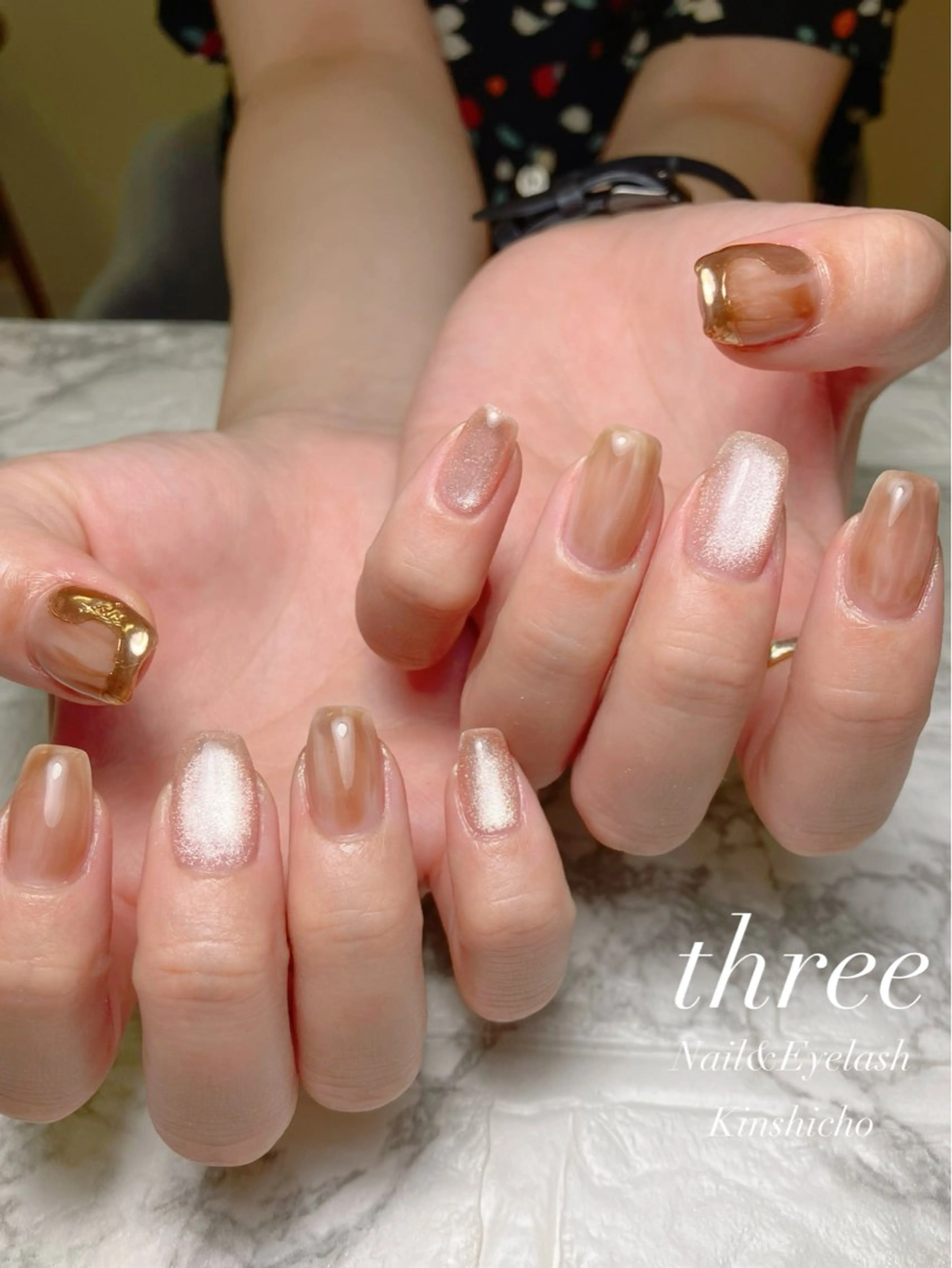 ネイル ハンドネイル three Nail&Eyeのネイルデザイン