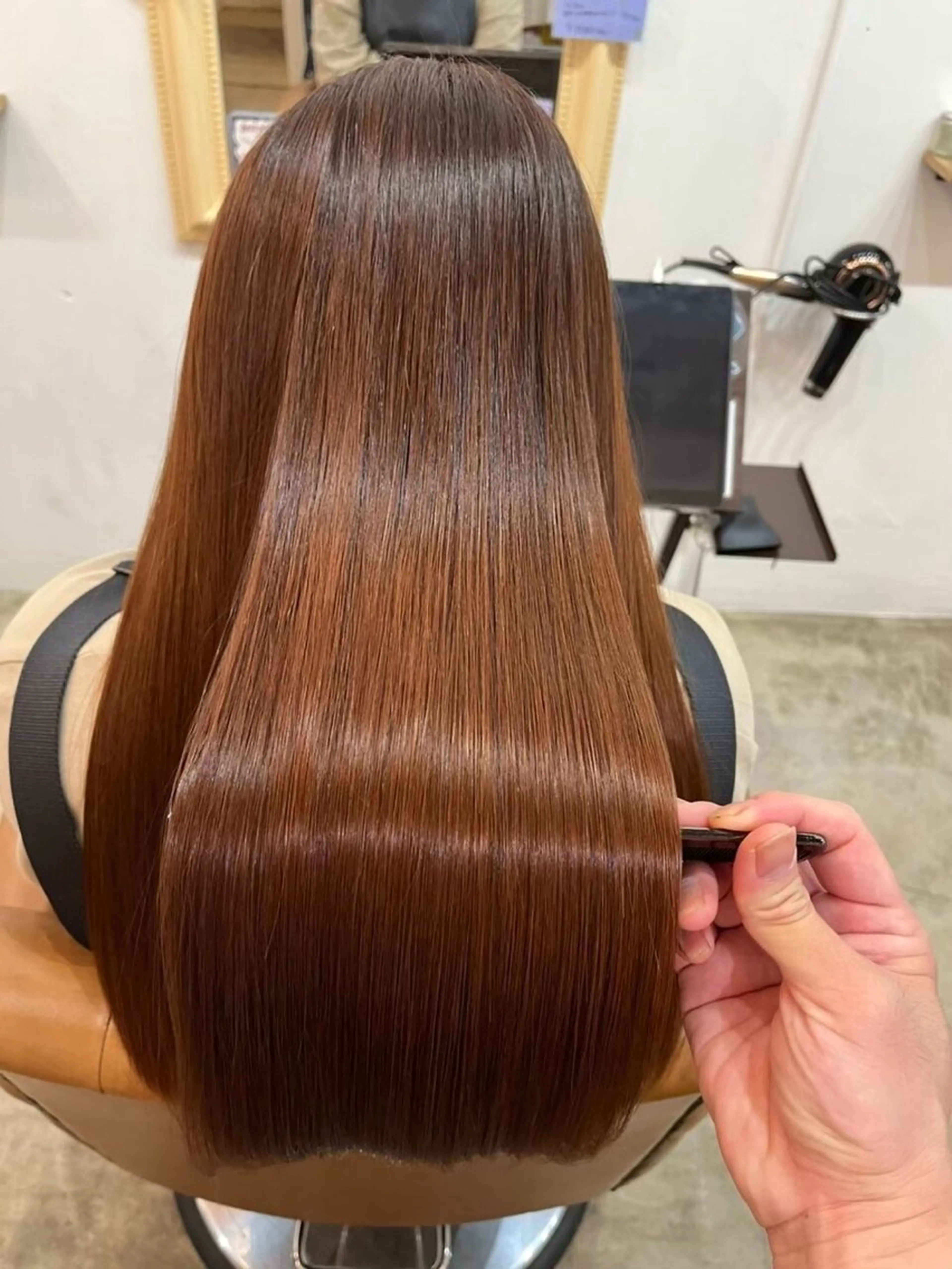 ロング カラー 髪質改善 縮毛矯正 トリートメント Hello Design Coconeel所属・髪質改善アンジュール かのんのヘアスタイル