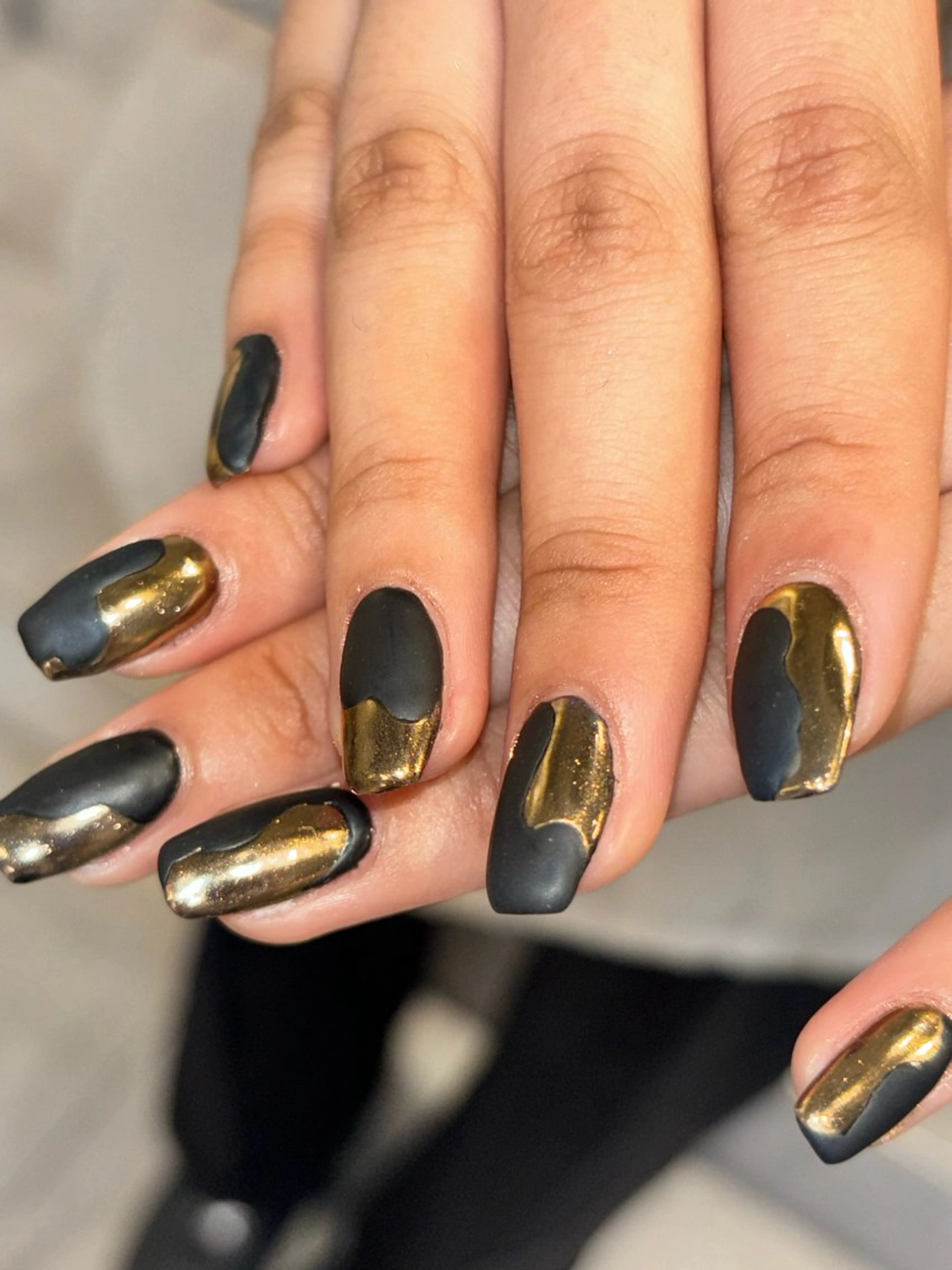 ネイル ゴールド マットネイル ハンドネイル Kureha/ネイル トレンドヘアのヘアスタイル