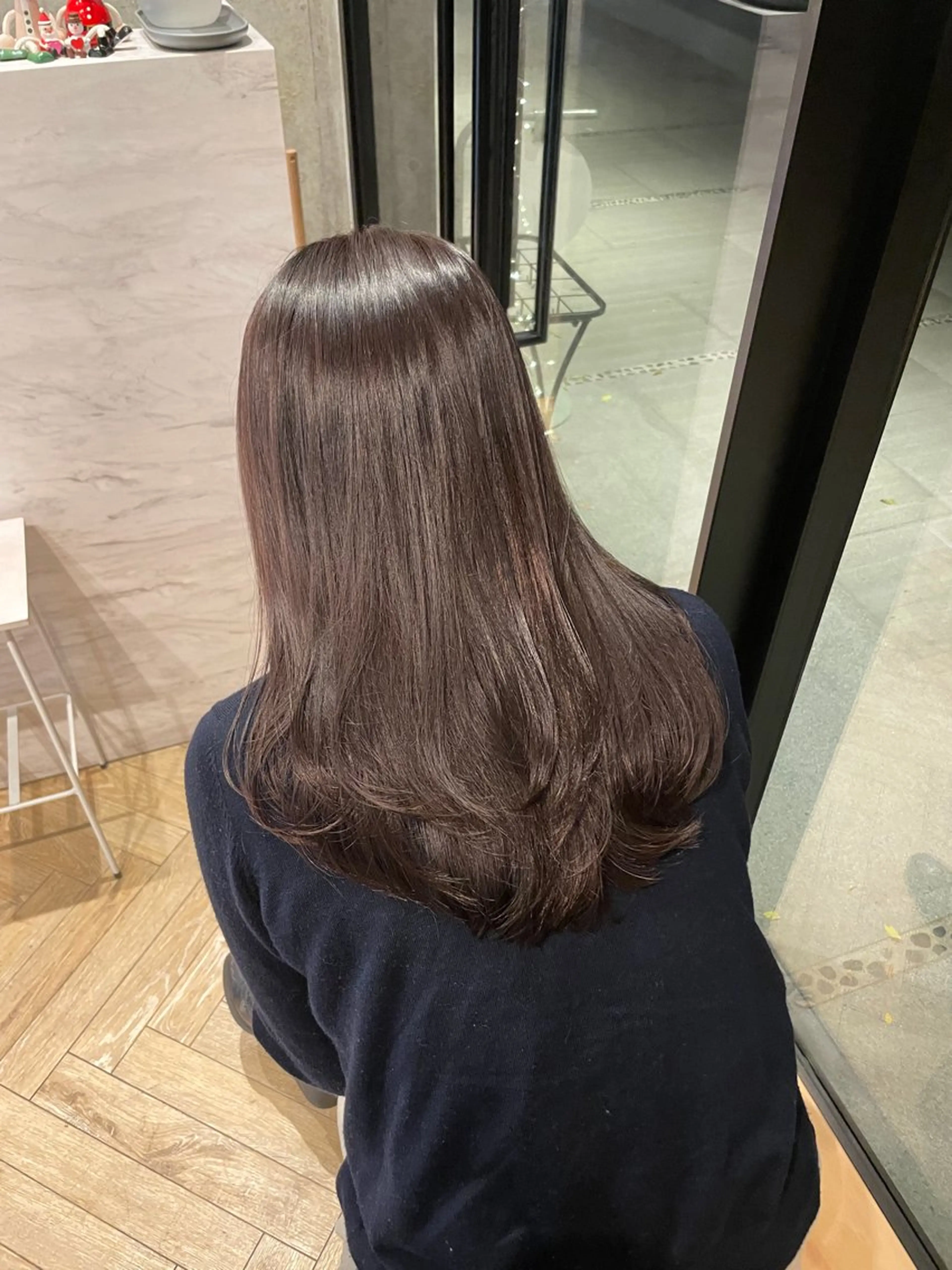 ミディアム ヘアカラー トリートメント 似合わせ/ベージュ /レイヤー/りほ🤍のヘアスタイル