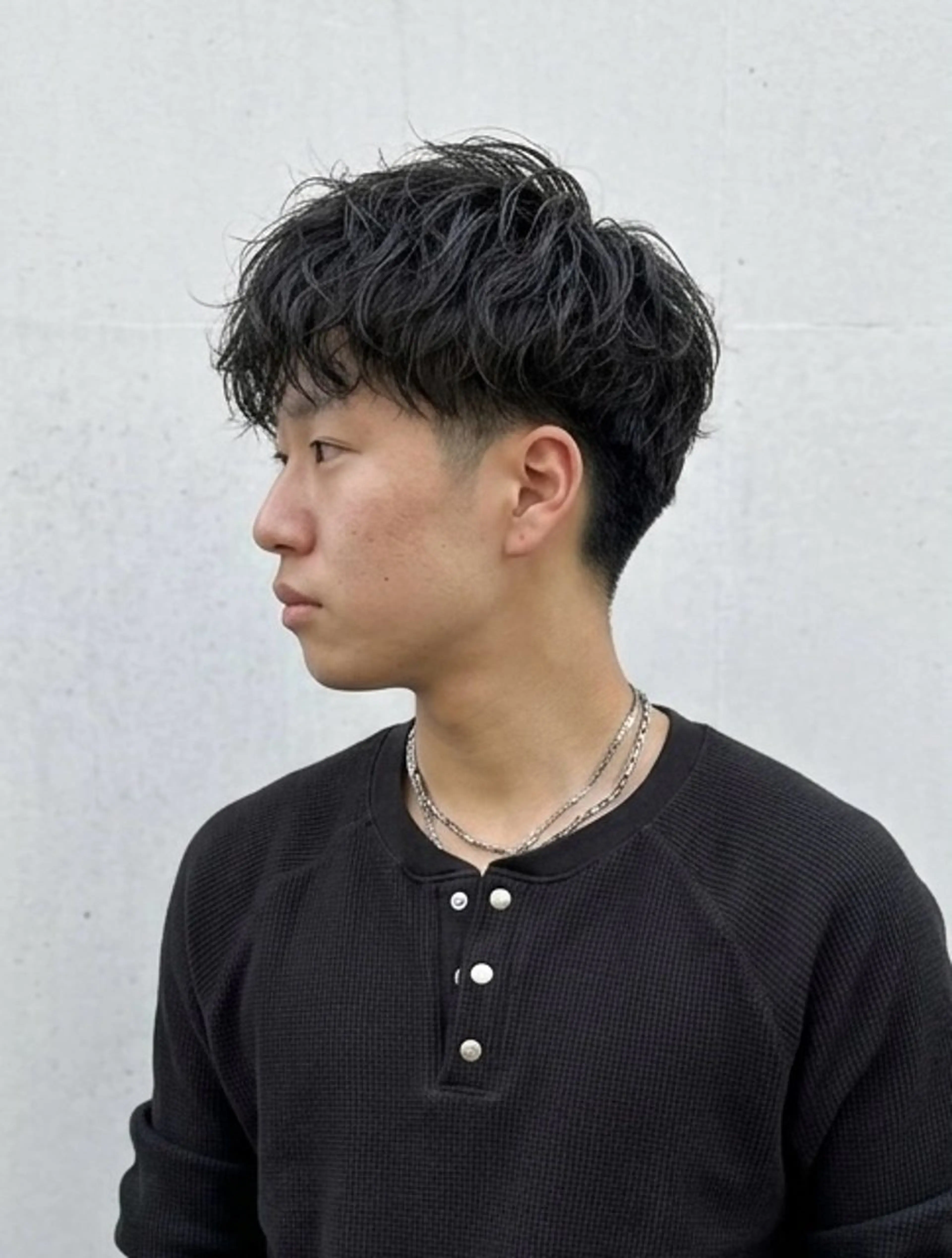 ショート パーマ メンズ メンズパーマ 刈り上げ カット パーマ 大人メンズパーマ /石川瑠青のヘアスタイル