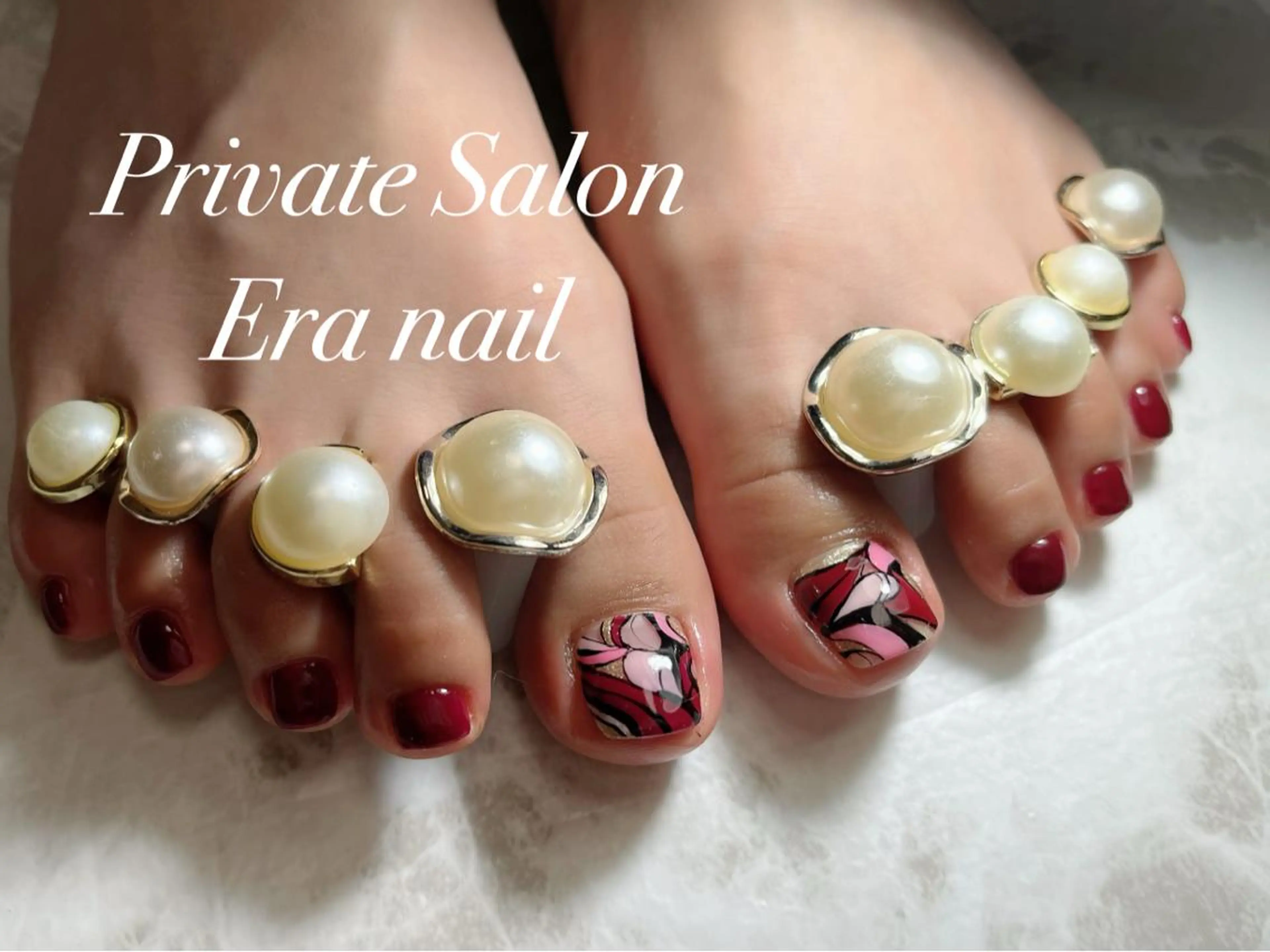 ネイル フットネイル シンプルネイル フットネイル Era nailのネイルデザイン