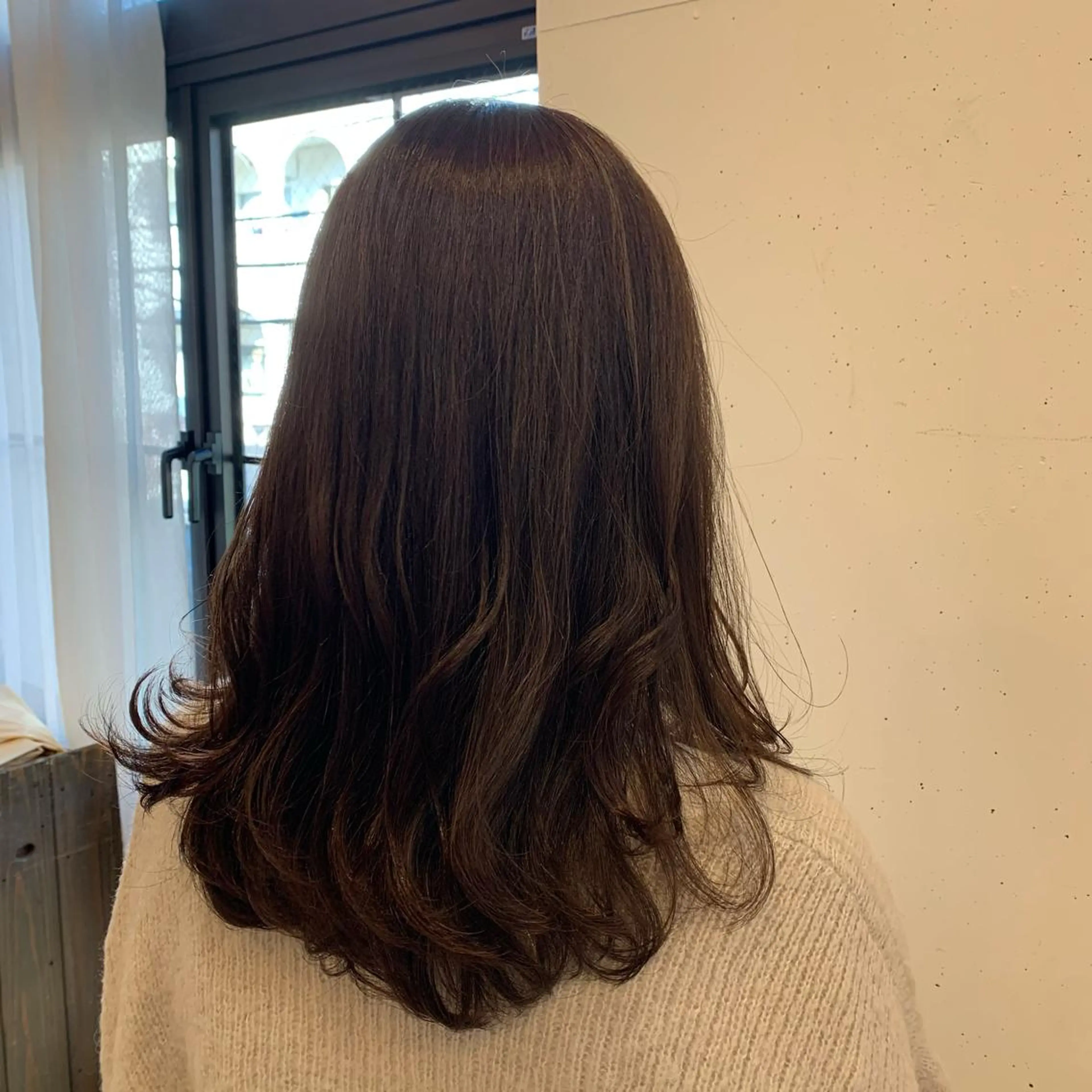 セミロング カラー まろやかカラー🤎 みなとまほのヘアスタイル