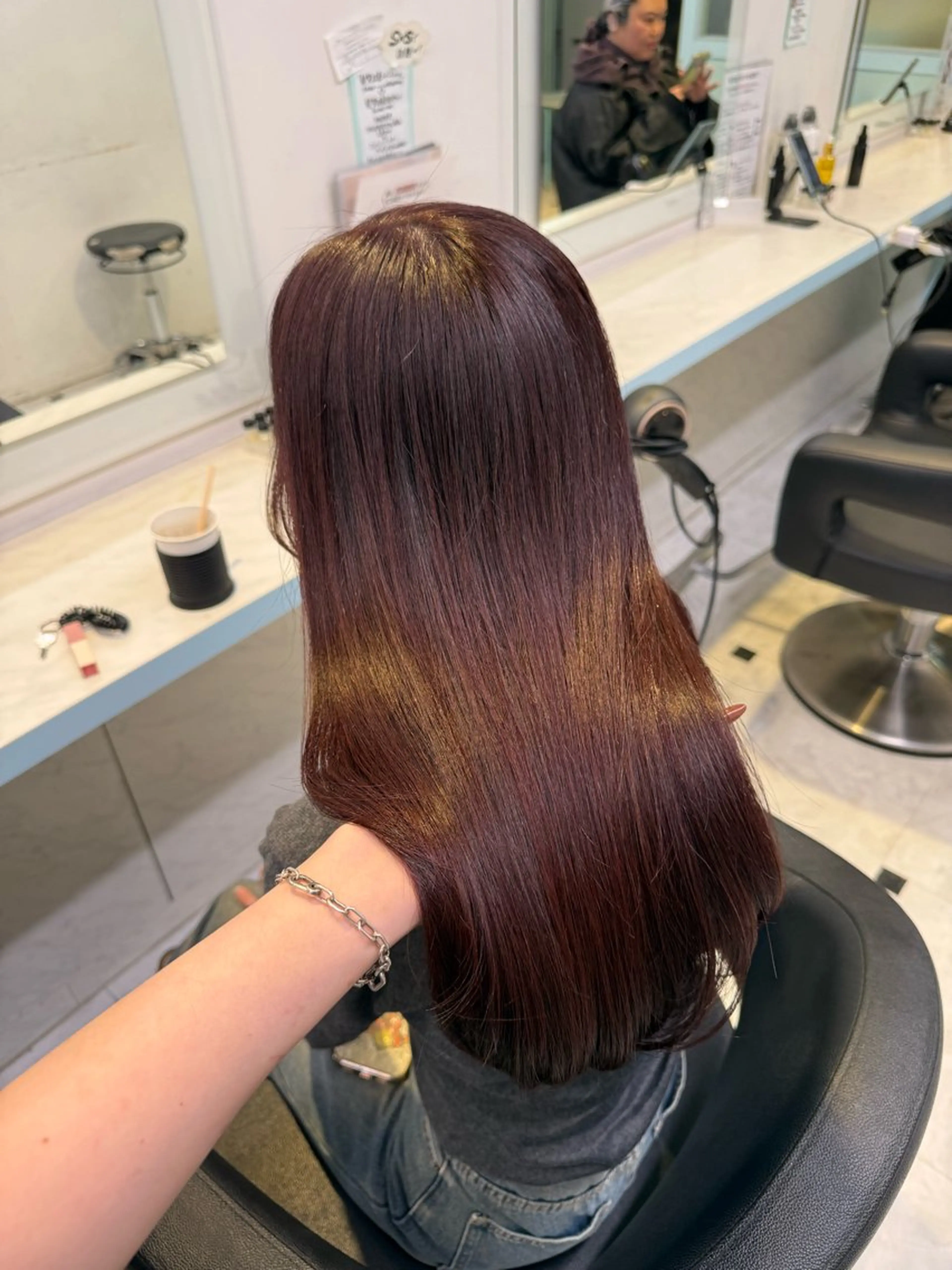 カラー ヘアカラー トリートメント ヘッドスパ ヘアセット 🇰🇷韓流暖色ヘア 🍒saaya🍒のヘアスタイル