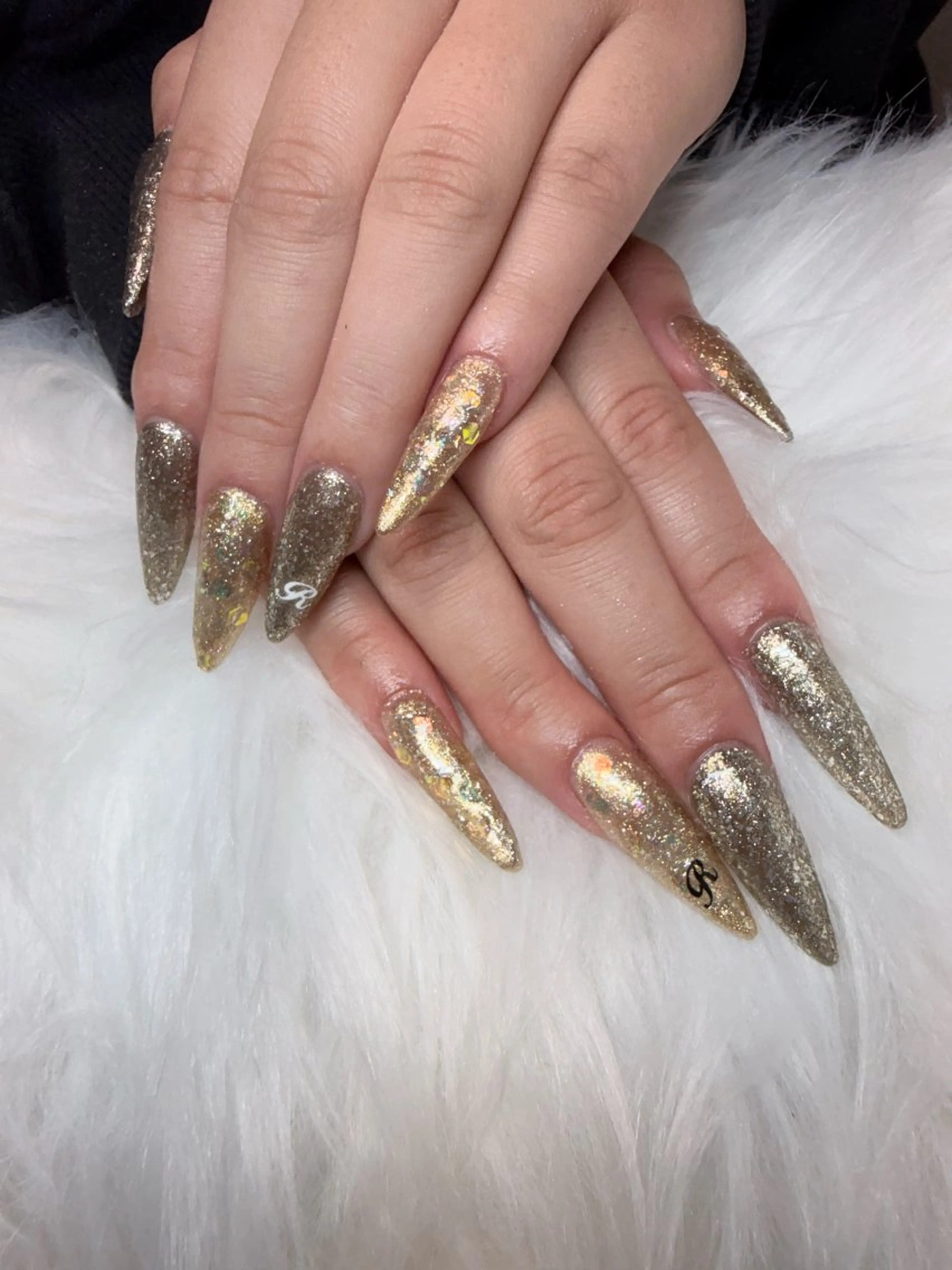 ネイル ラメ(グリッター) スカルプネイル シンプルネイル Malo nailのネイルデザイン