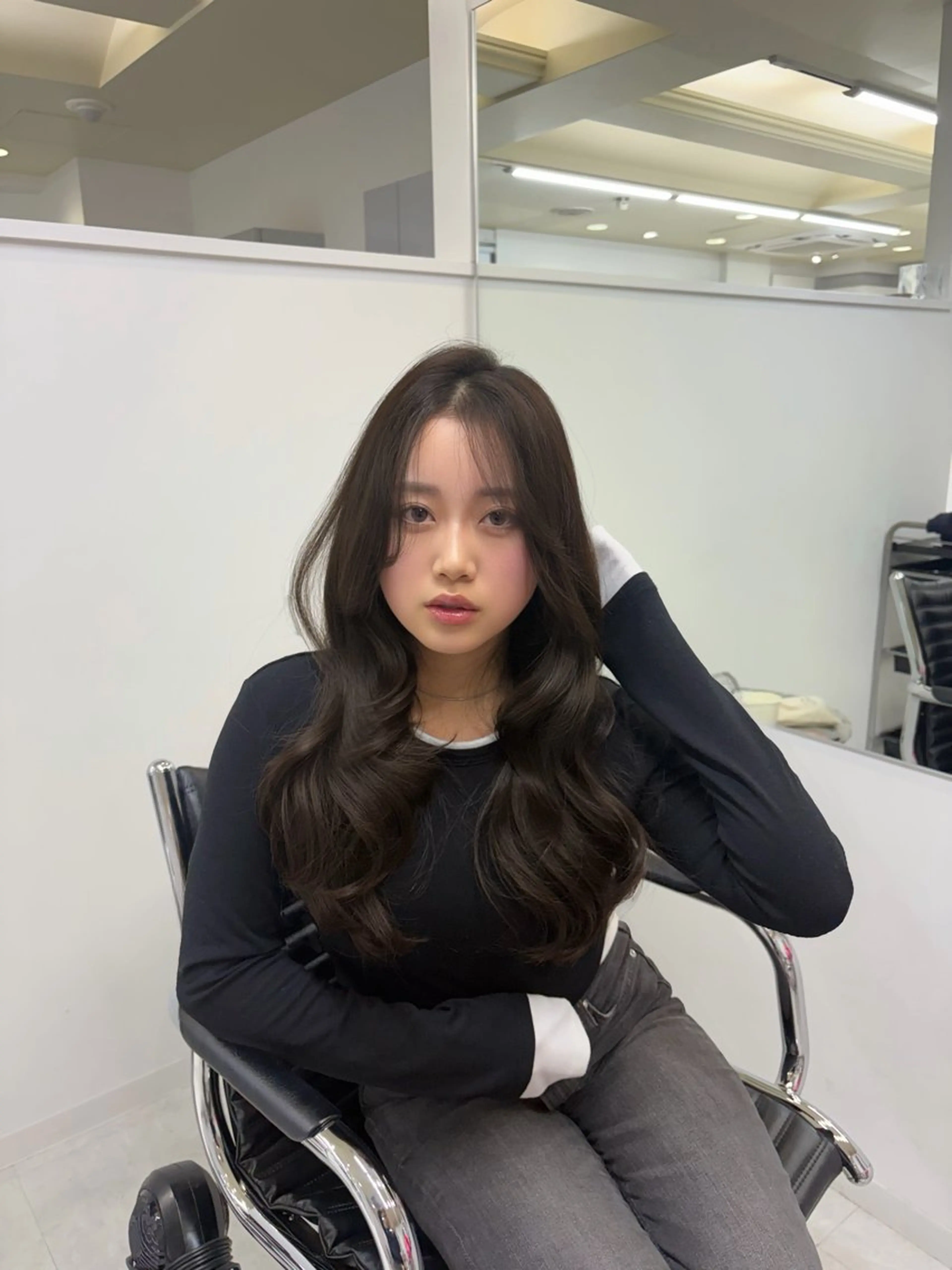 セミロング カラー ヘアカラー トリートメント 韓国ヘア🇰🇷 /艶カラー/YUYAのヘアスタイル