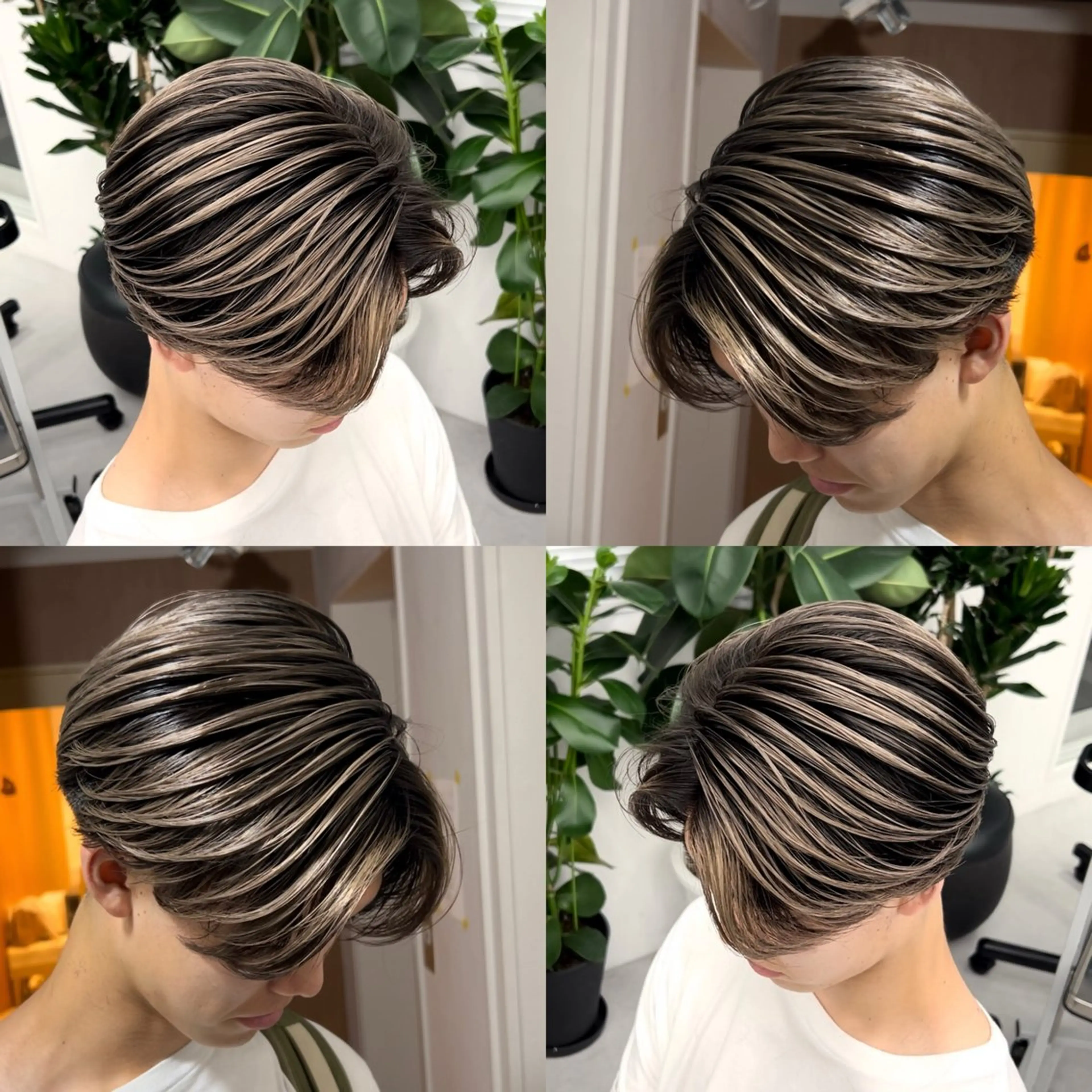 ミディアム カラー メンズ メンズバレイヤージュ 🔥メンズカット🔥のヘアスタイル