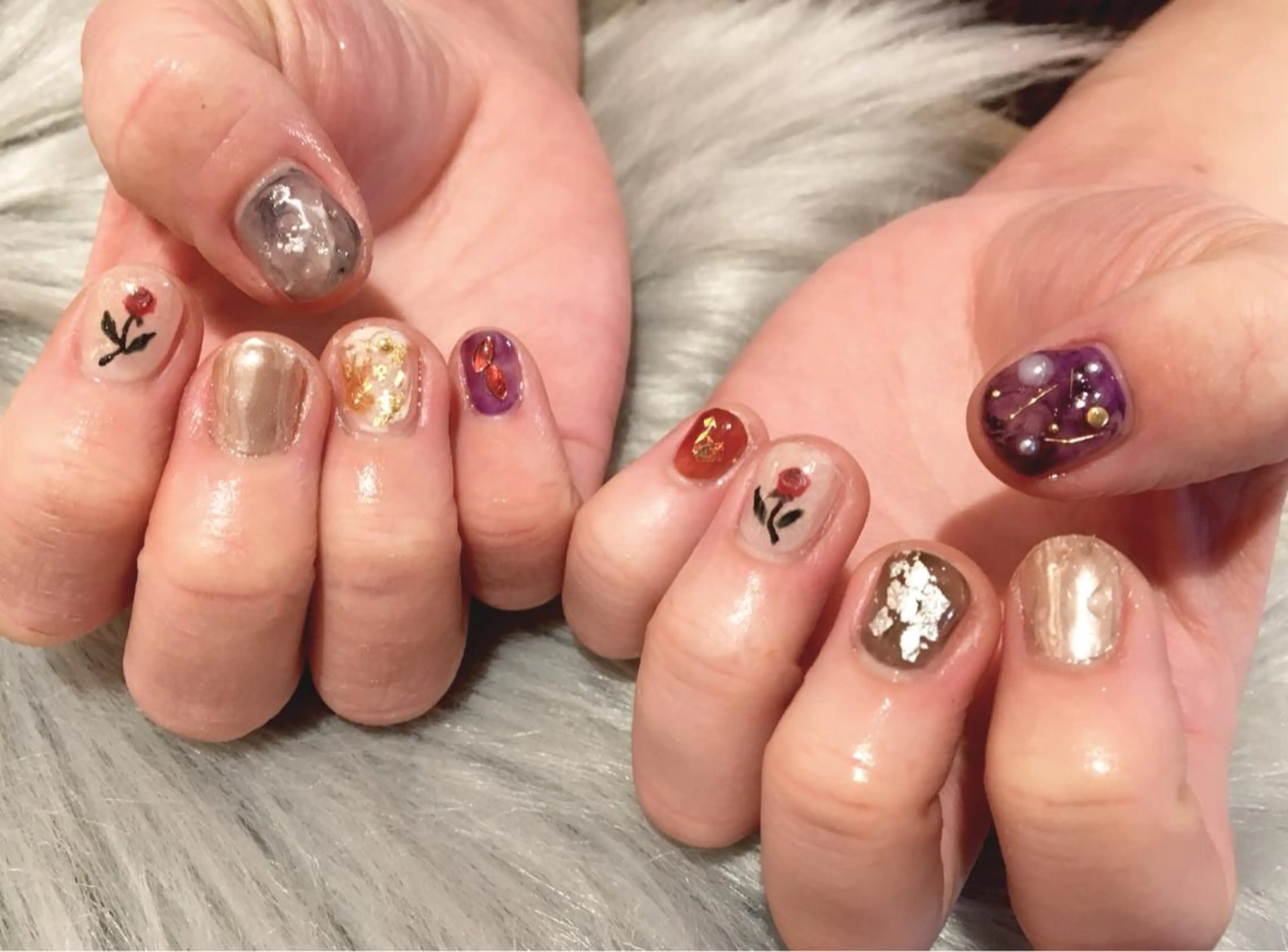 ネイル 持ち込み ハンドネイル revia所属・ERI Nailistのネイルデザイン