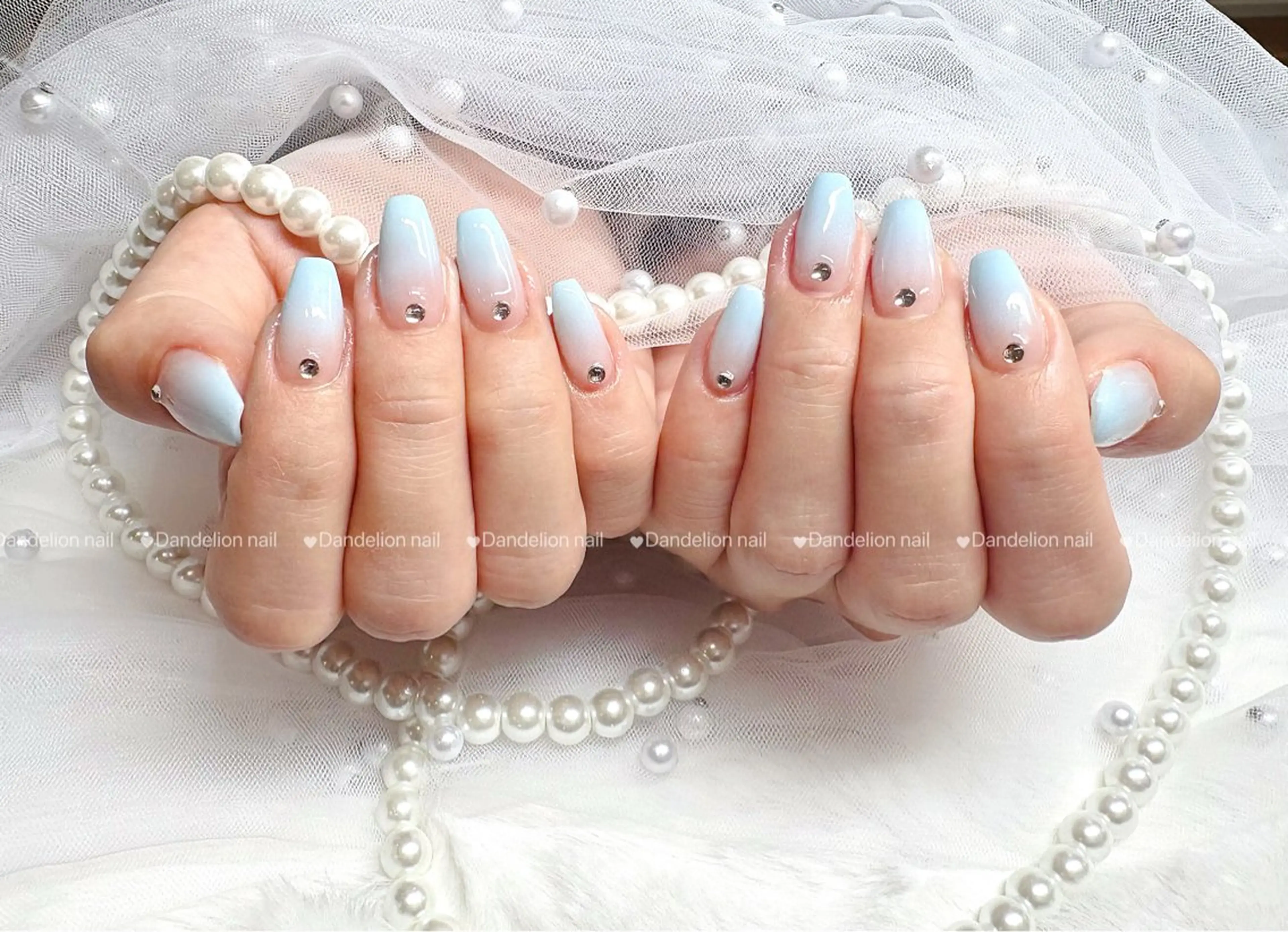 ネイル ガーリー 卒業式 ワンホンネイル ハンドネイル dandelion nail北千住のネイルデザイン