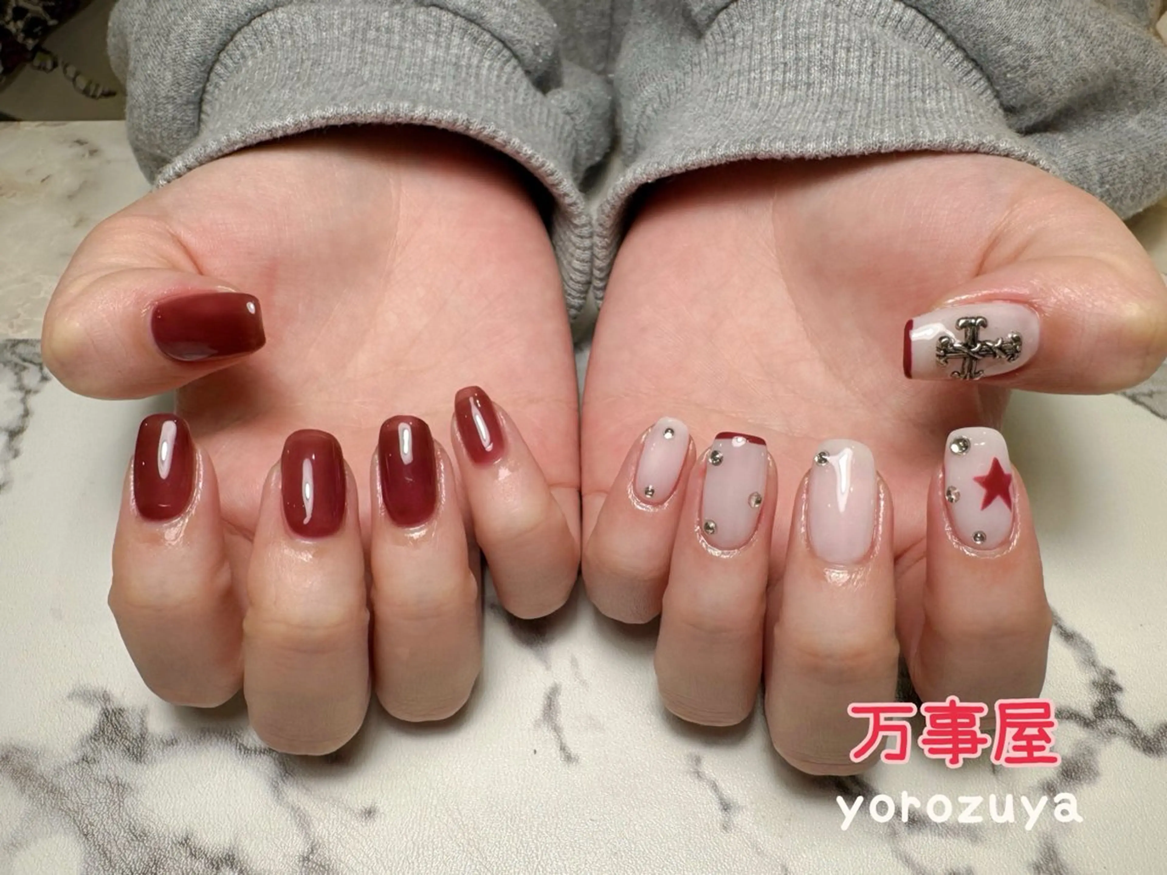 ネイル アートネイル 持ち込み ハンドネイル ☆ YOROZUYA..のネイルデザイン