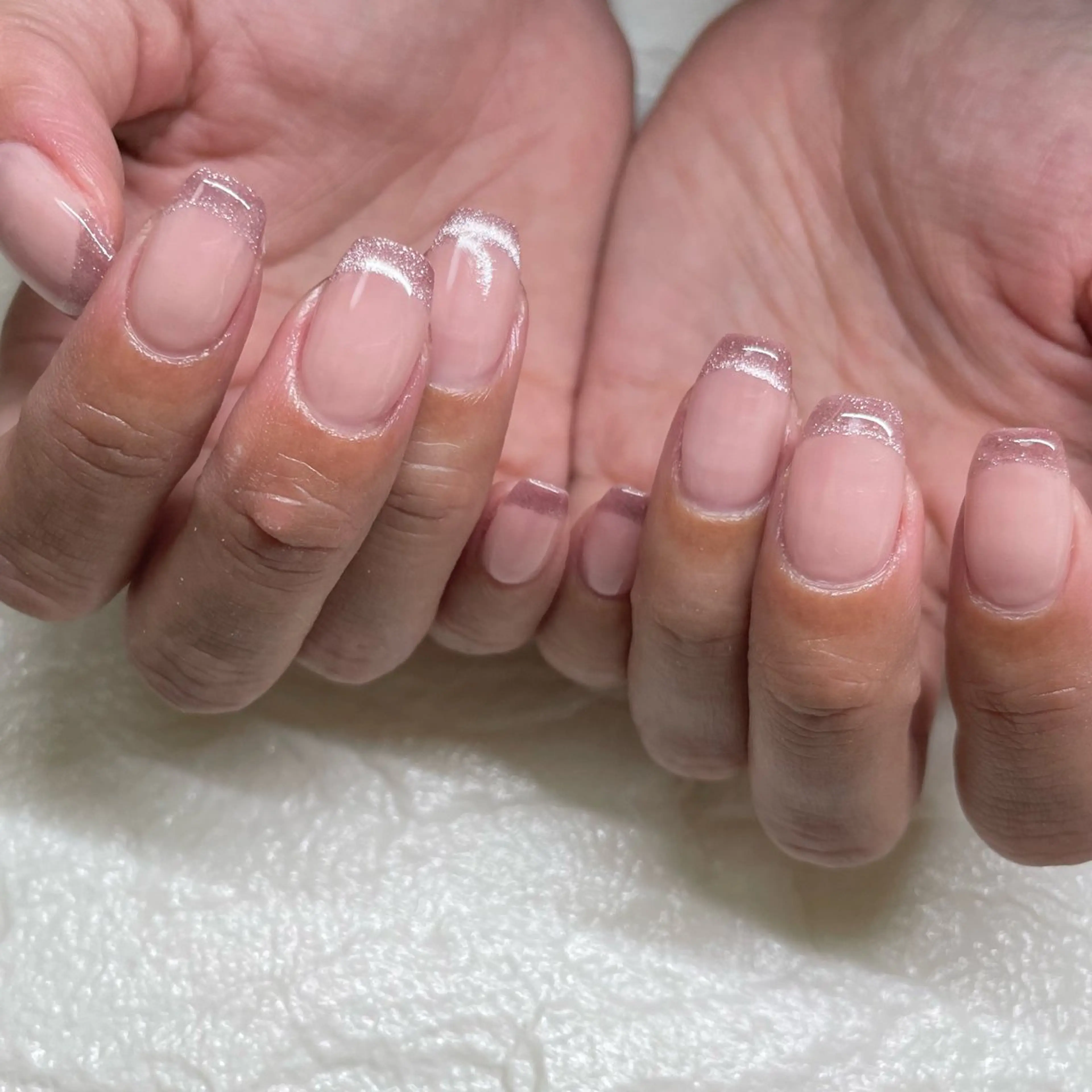 ネイル フレンチネイル マグネットネイル マグネットフレンチ Nail Blue512所属・Nailist MINORIのネイルデザイン