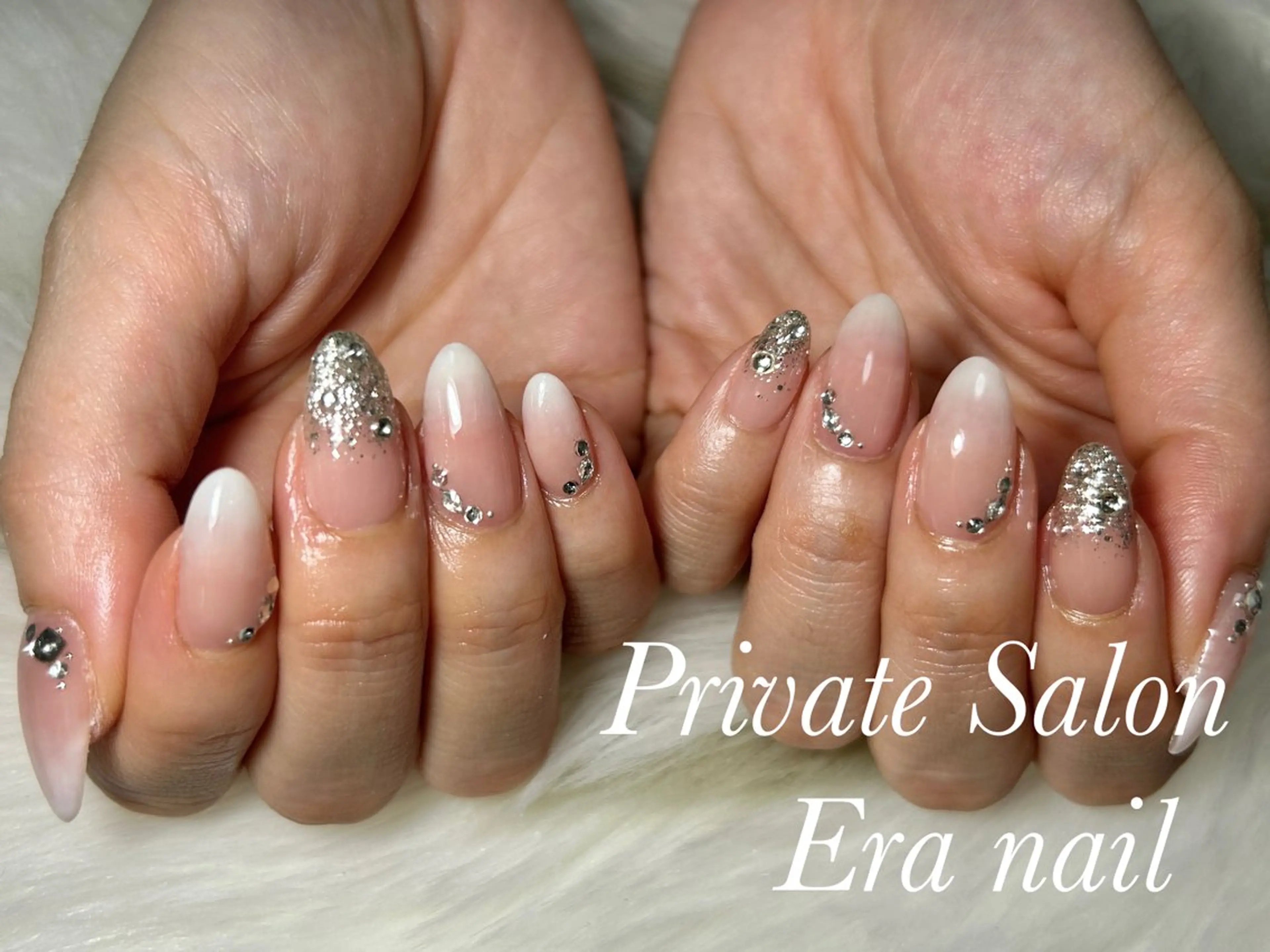 ネイル グラデーション ラメ(グリッター) ラメグラデーション ハンドネイル Era nailのネイルデザイン