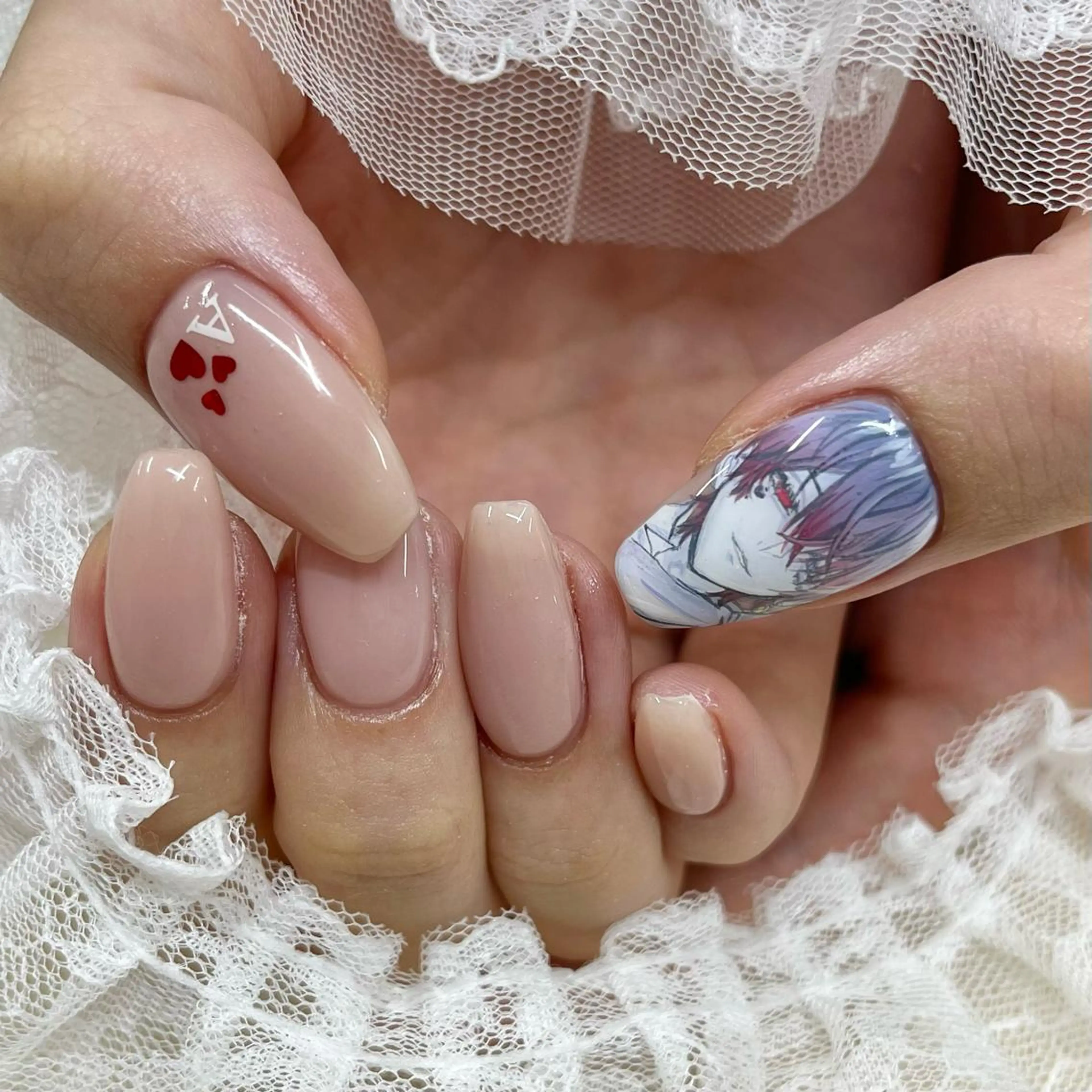 ミディアム ネイル ハンドネイル 池袋痛ネイル Nok. 渡辺のネイルデザイン