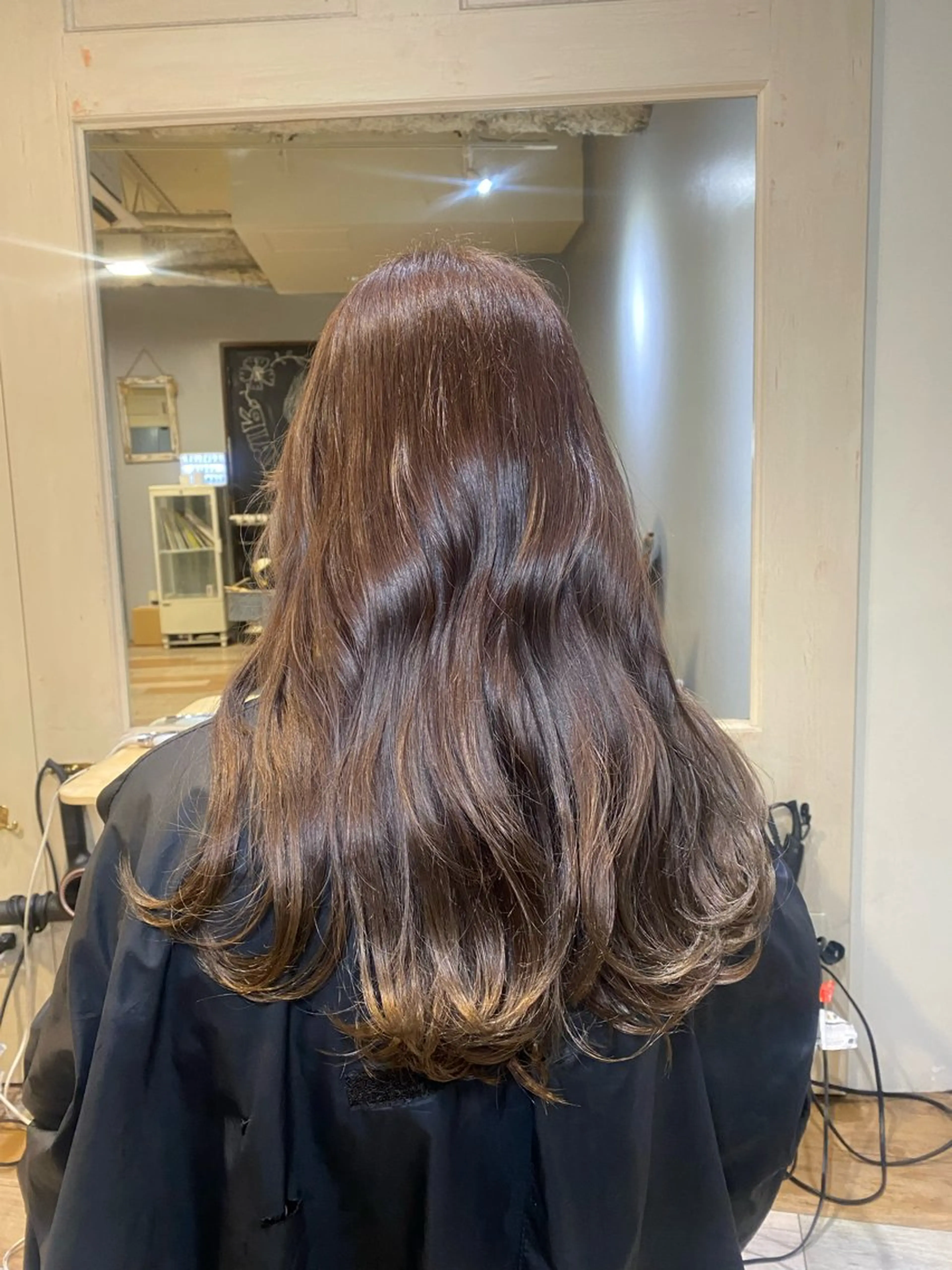 セミロング カラー ベージュカラー ブリーチ ブラウンカラー ブラウンベージュ ブリーチなしカラー ヘアカラー メンズカット/パーマ 艶カラーTAIGA︎のヘアスタイル