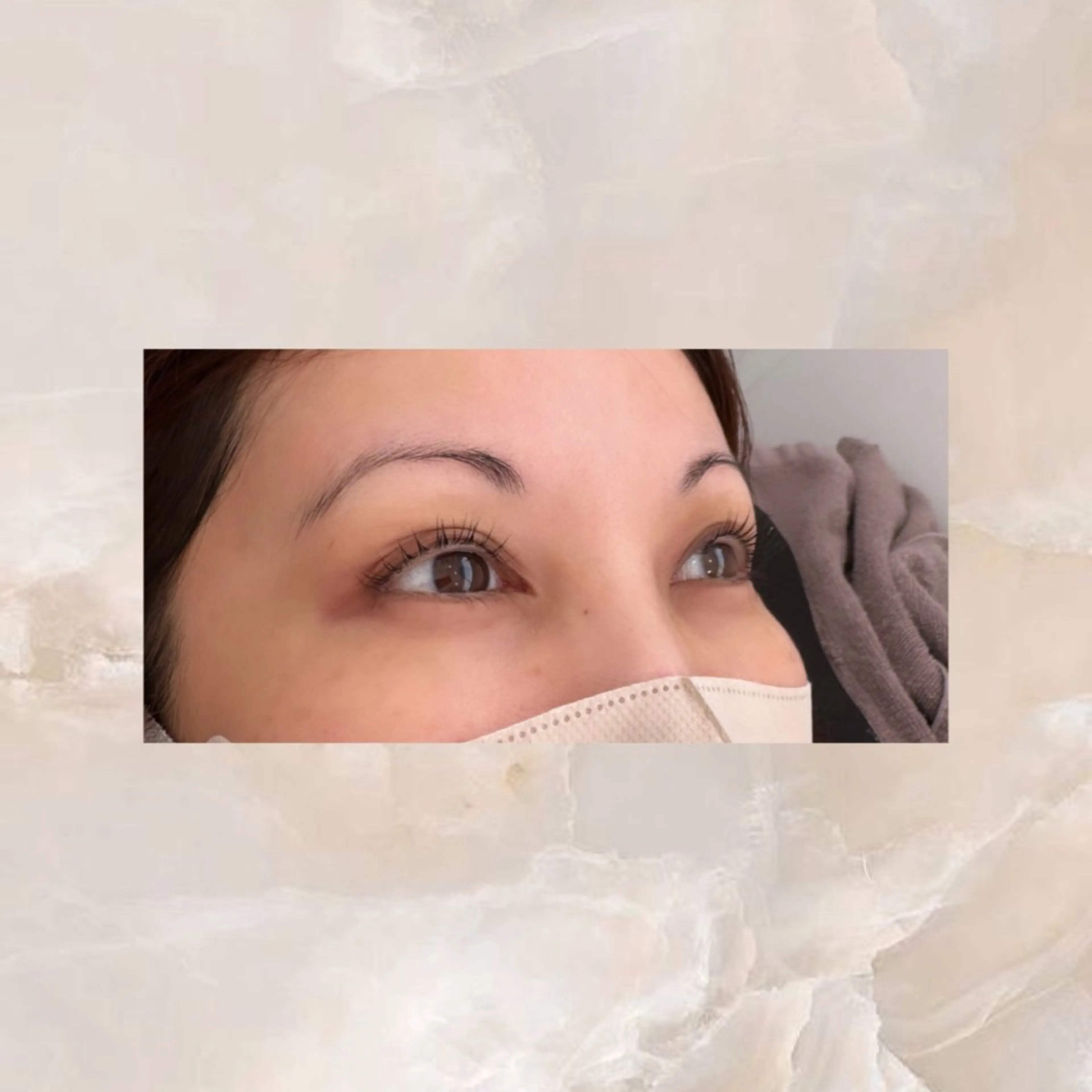 マツエク・マツパ 一重×まつ毛パーマ マツパ 岩本みるか/ 暖色カラー/ベージュのヘアスタイル