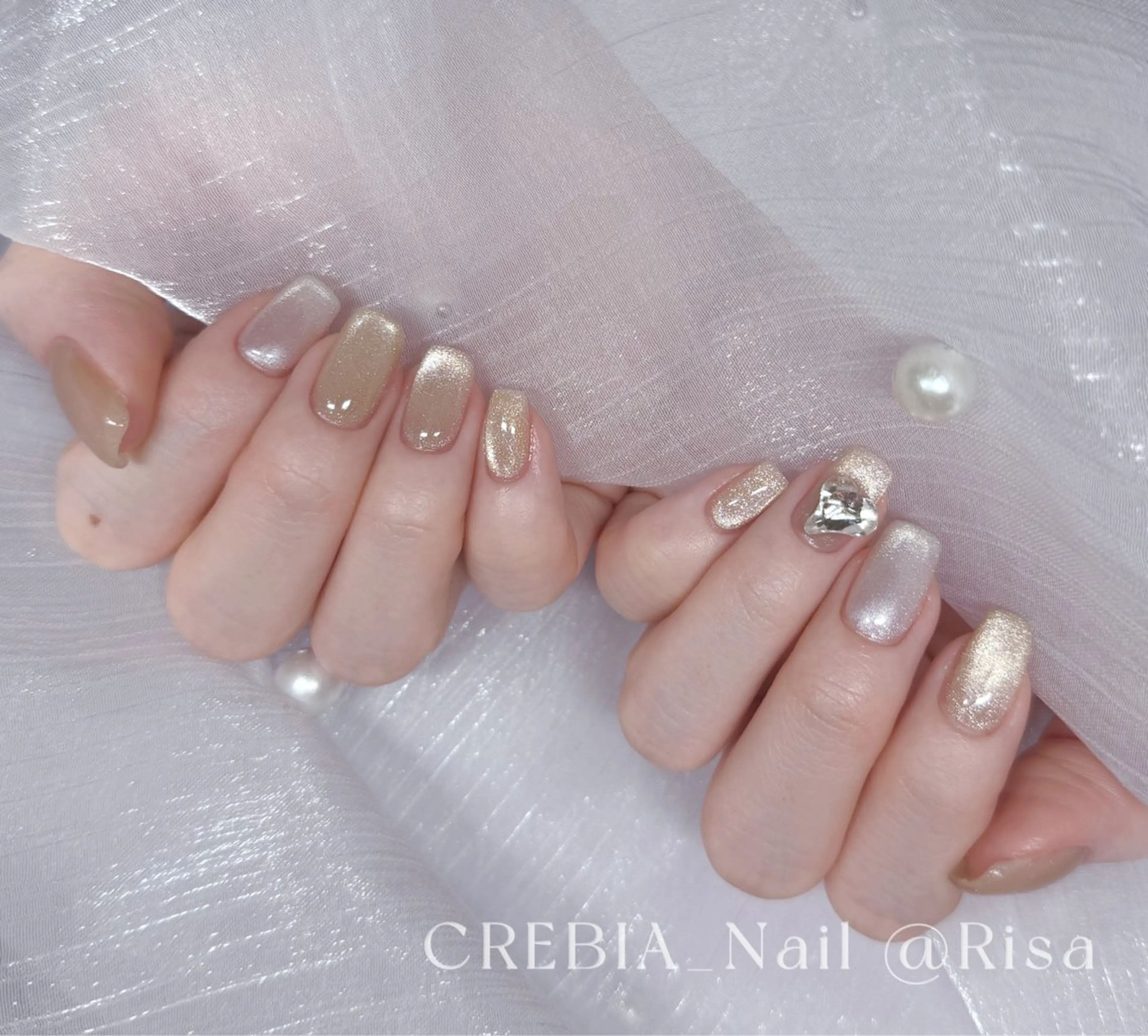 ネイル マグネットネイル ハンドネイル CREBIA beaute ネイル部所属・CREBIA Nailのネイルデザイン